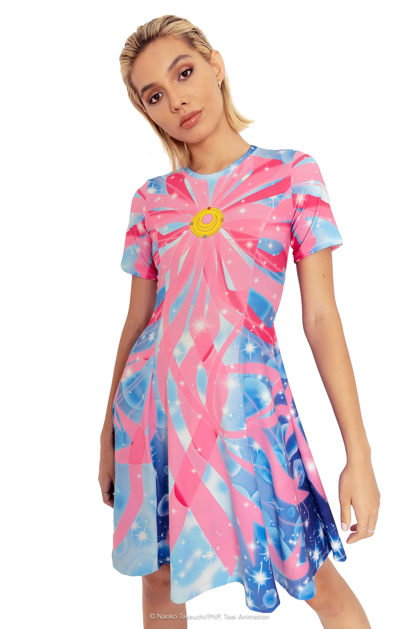 Ribbon Transformation Longline Evil Tee Dress - Image 5
