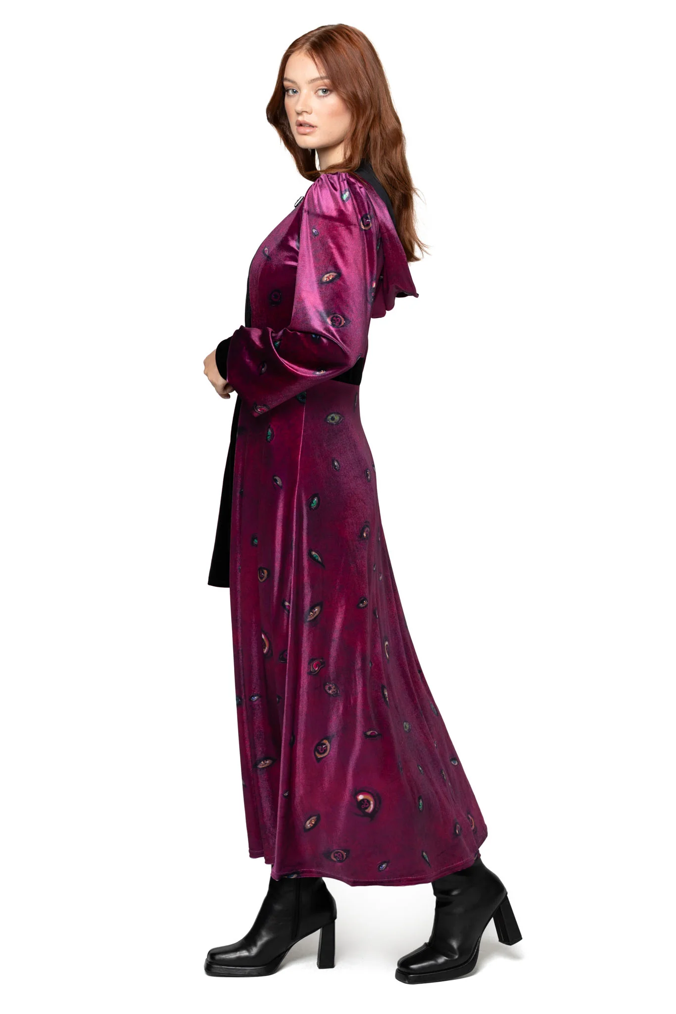 Robe of Eyes Hooded Maxi Jacket - Image 5