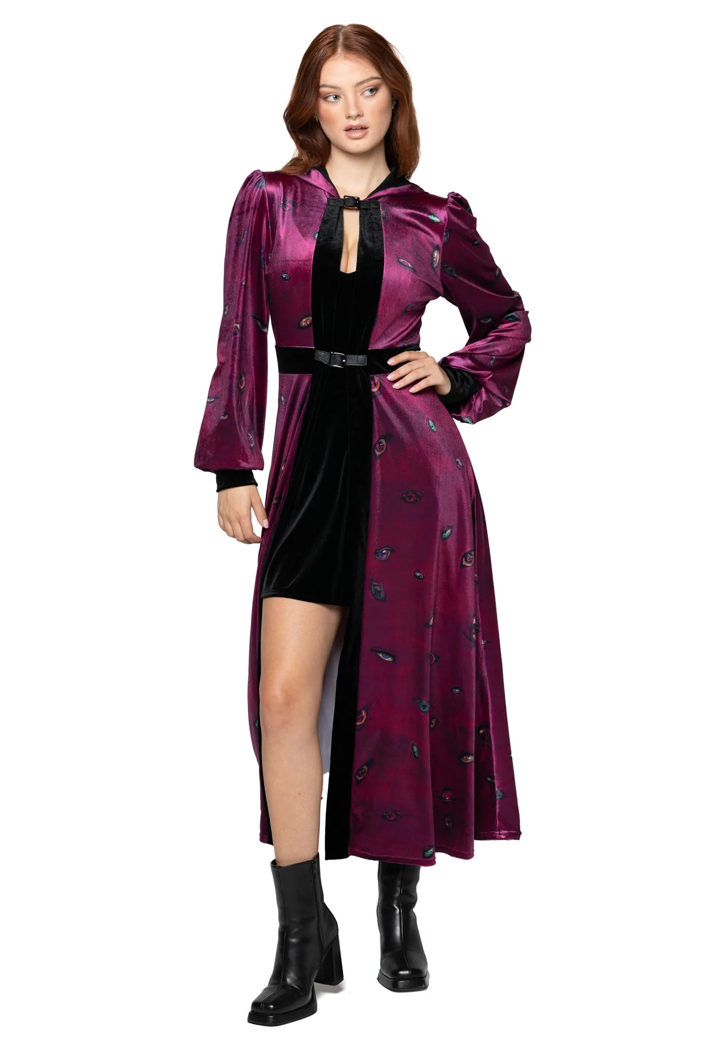 Robe of Eyes Hooded Maxi Jacket - Image 8