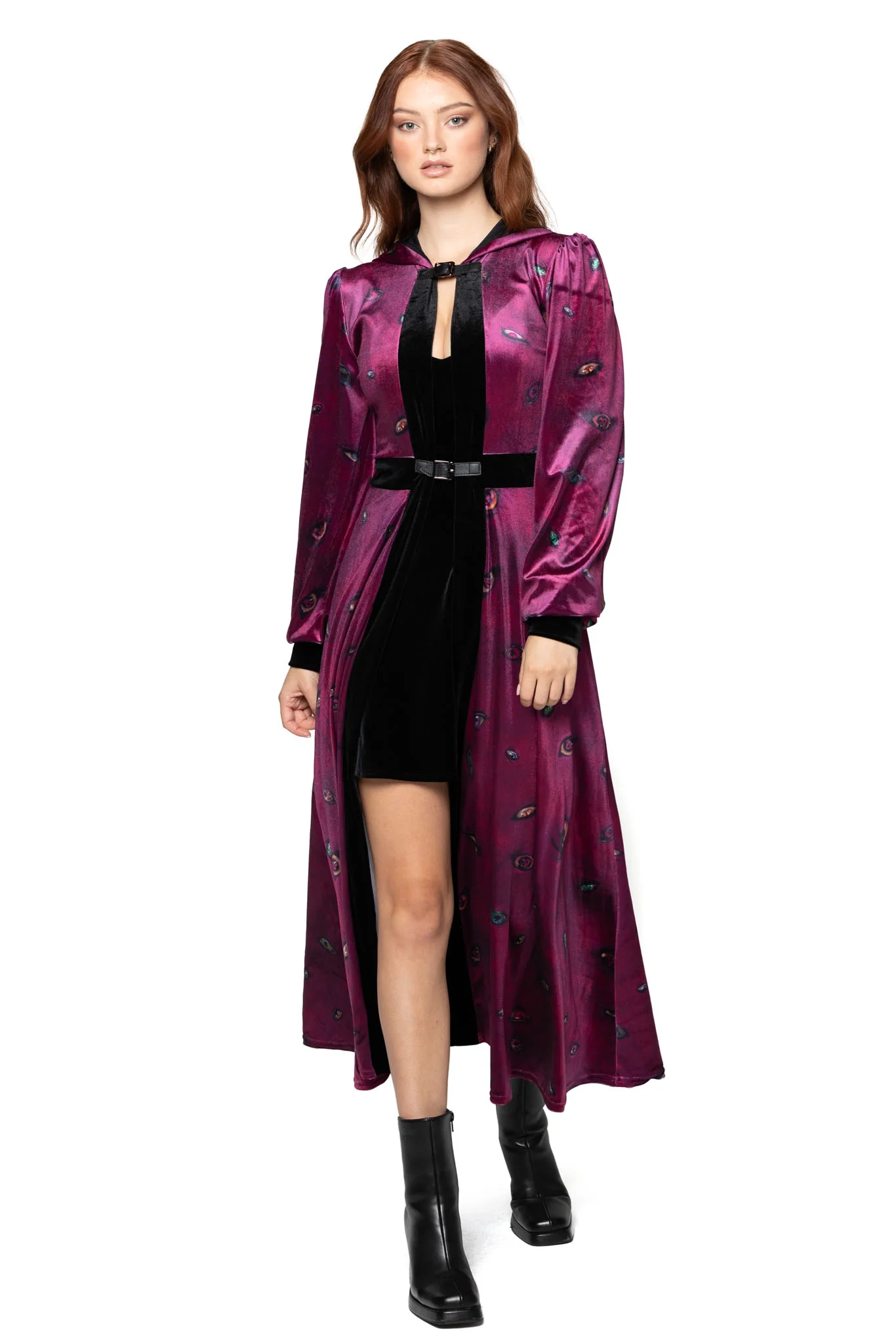Robe of Eyes Hooded Maxi Jacket - Image 9