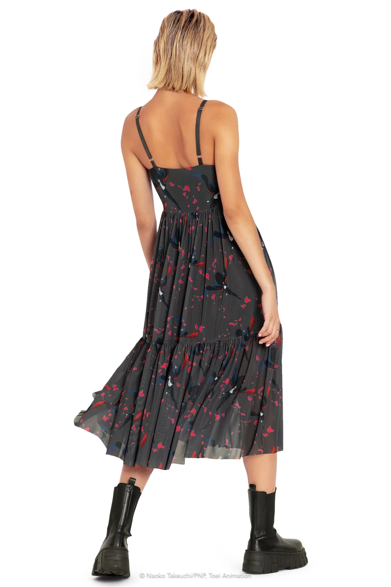 Roses And Tuxedo Mask Sheer Midaxi Dress - Image 2