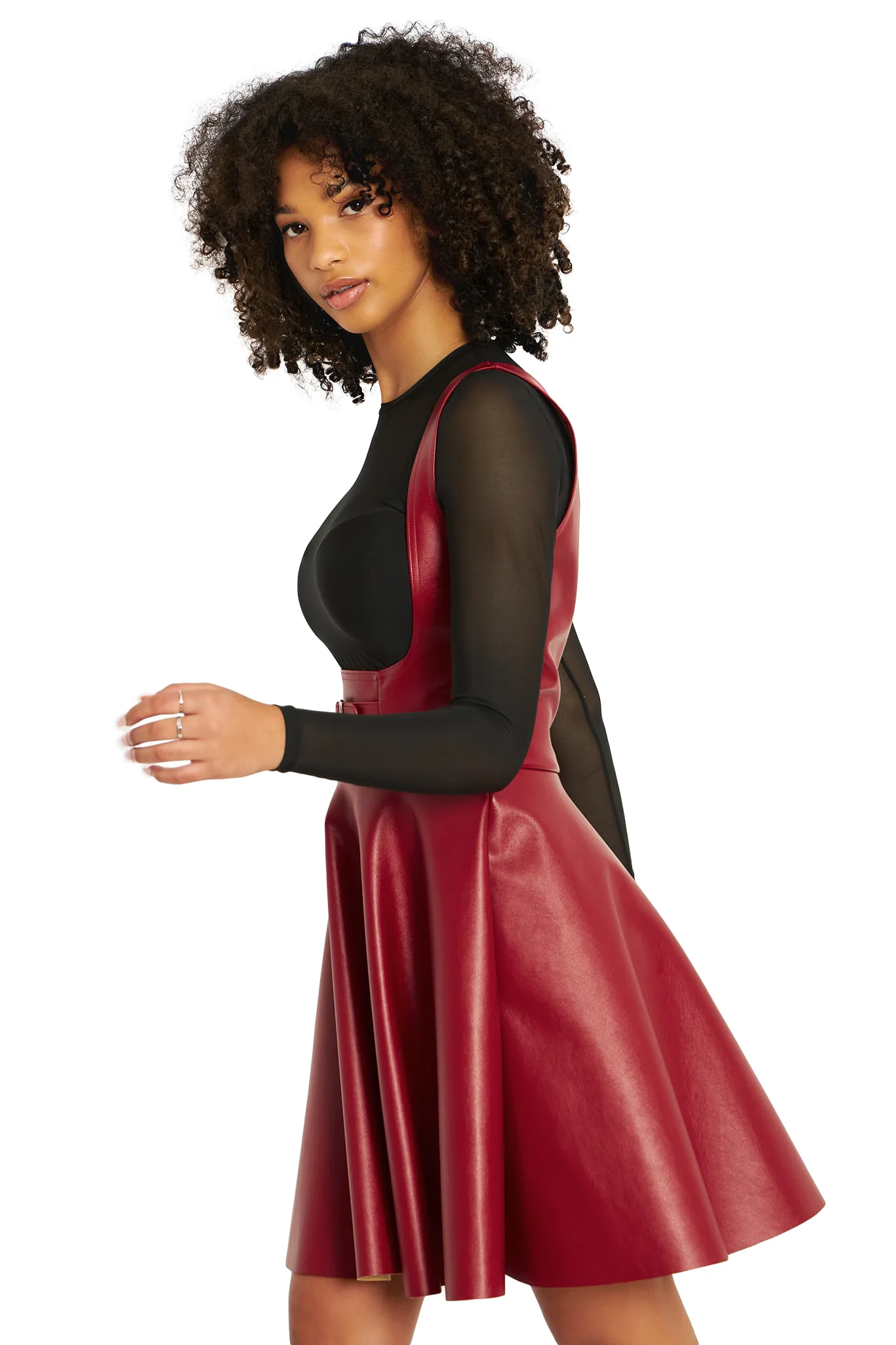 Route 666 Red Underbust Corset Dress - Image 4