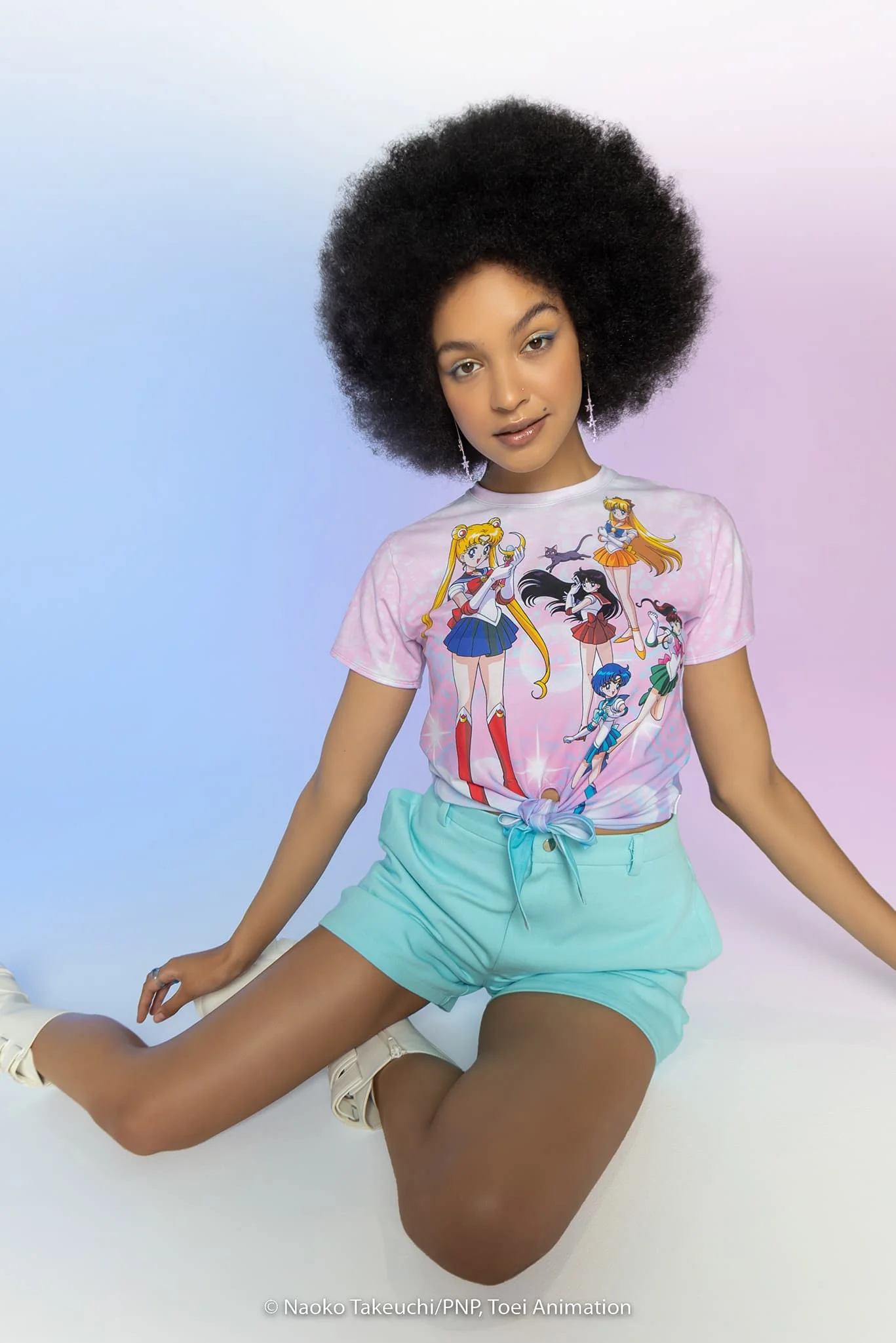 Sailor Guardians Bubbles Tie Front Tee - Image 4
