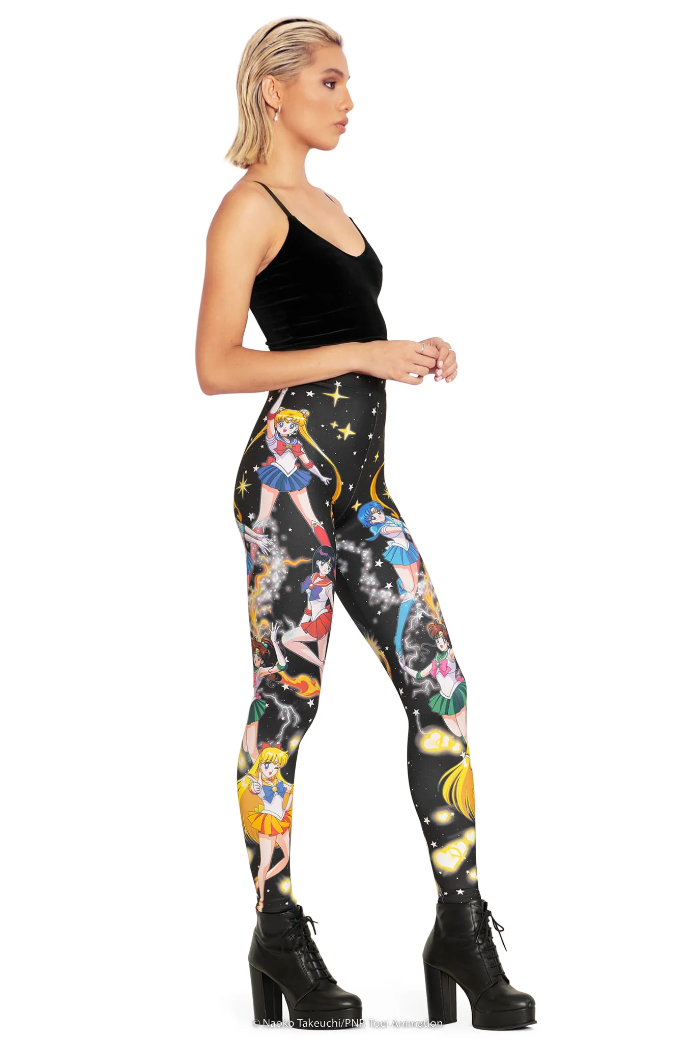 Sailor Guardians Powers High Waisted Matte Finish Leggings - Image 4