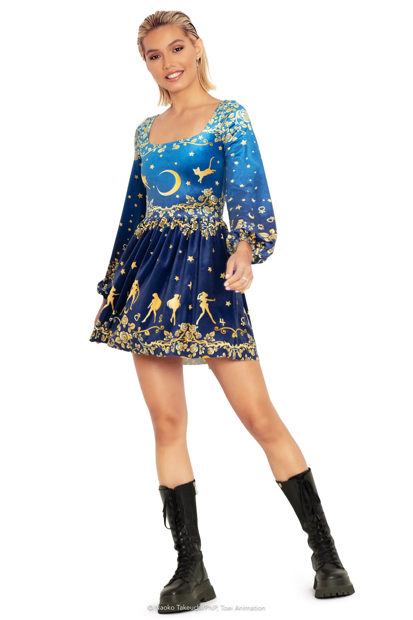 Sailor Guardians Stars Velvet Squared Up Bishop Dress