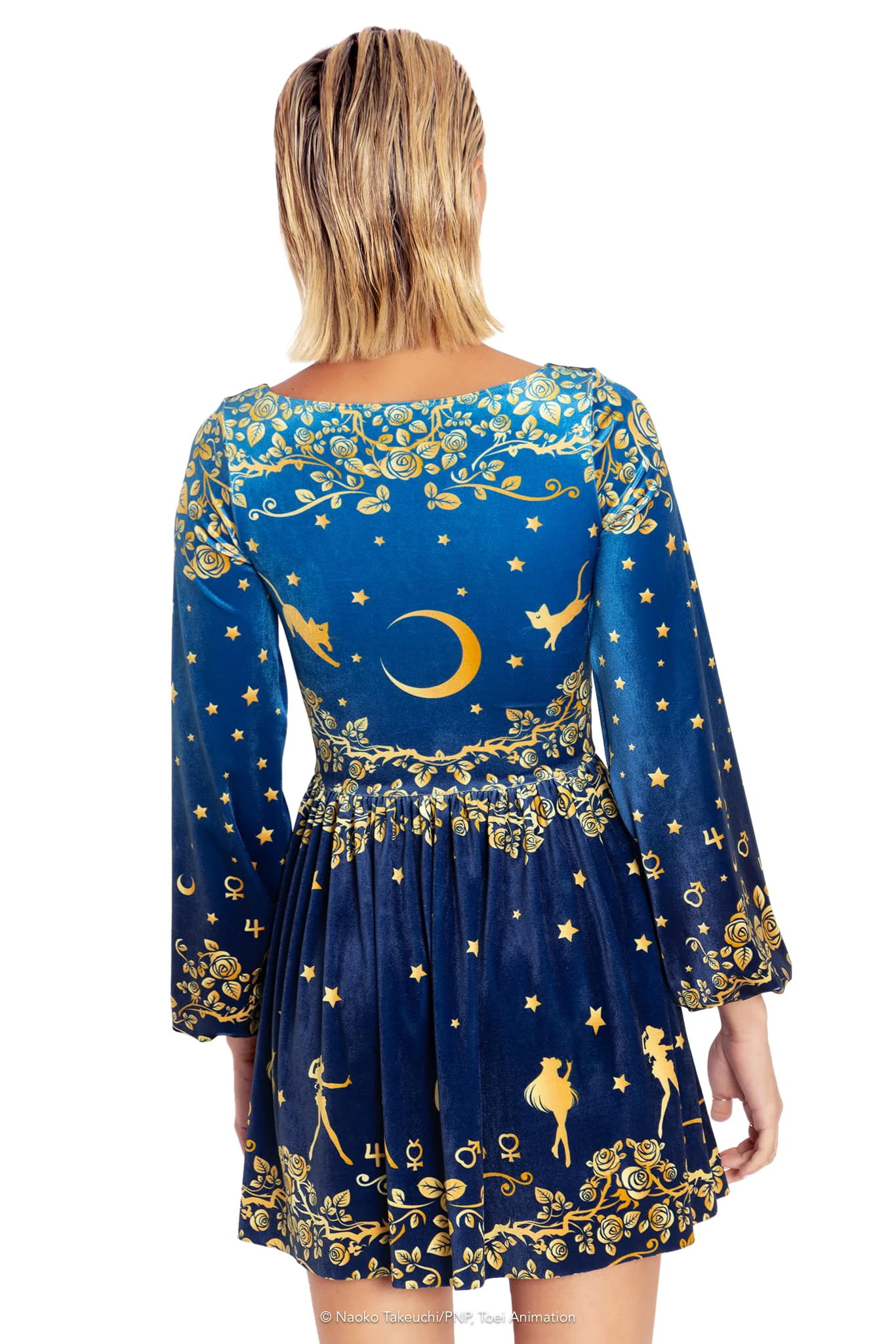 Sailor Guardians Stars Velvet Squared Up Bishop Dress - Image 2