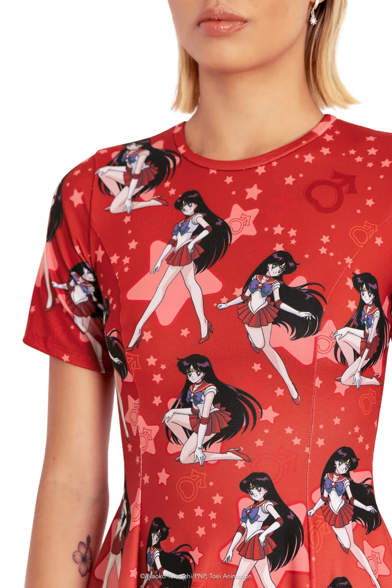 Sailor Mars Longline Evil Tee Dress - Image 5