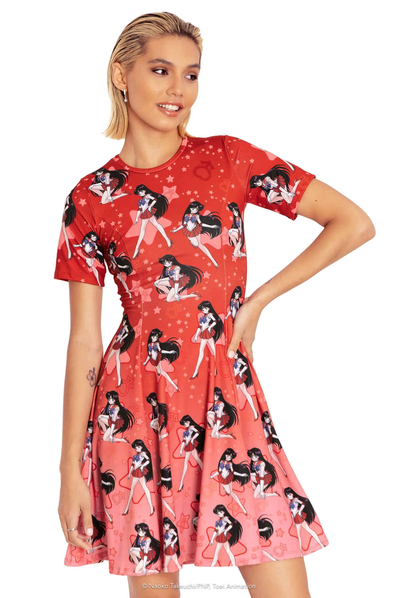 Sailor Mars Longline Evil Tee Dress - Image 6