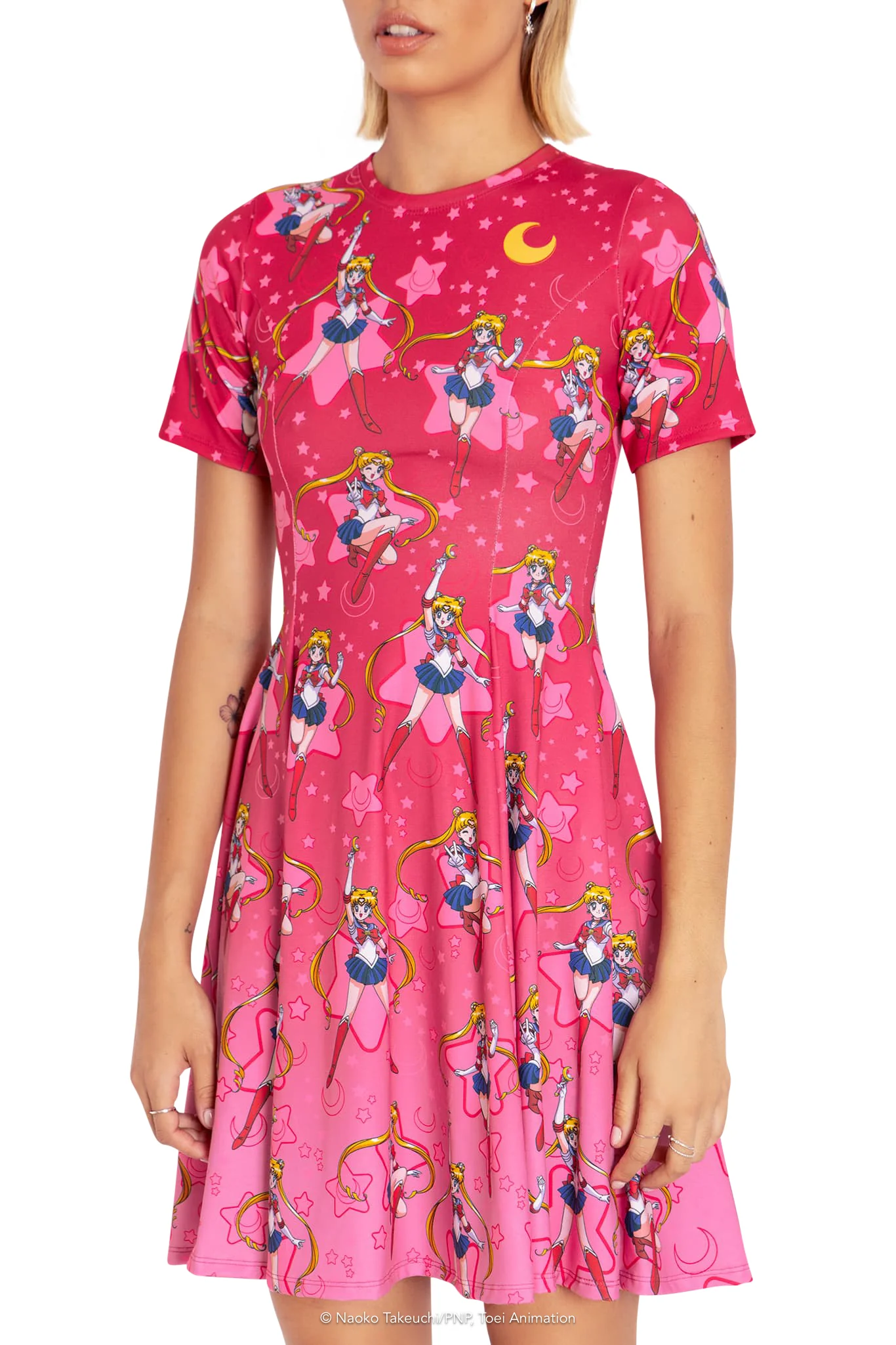 Sailor Moon Longline Evil Tee Dress - Image 3