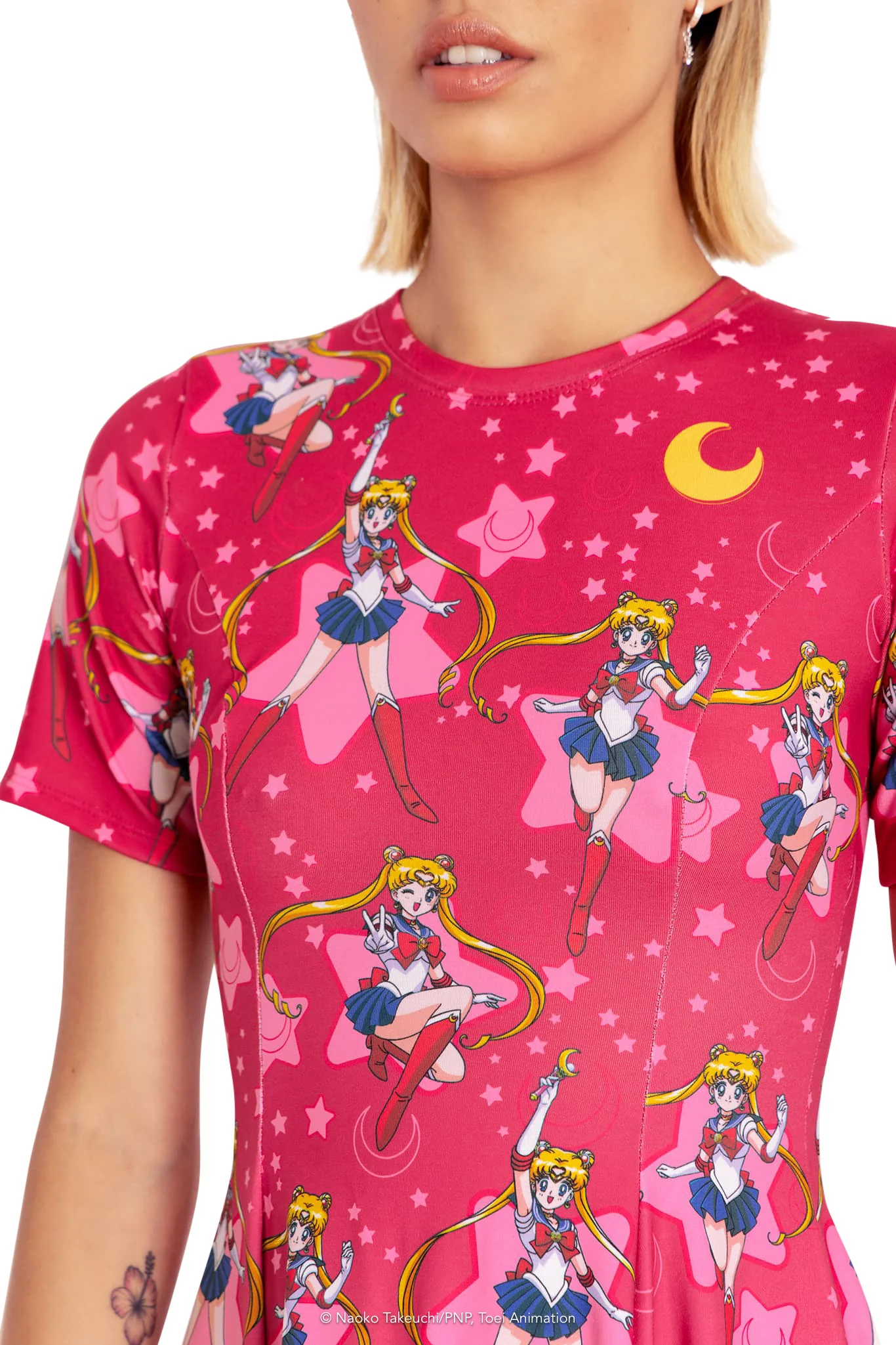 Sailor Moon Longline Evil Tee Dress - Image 5