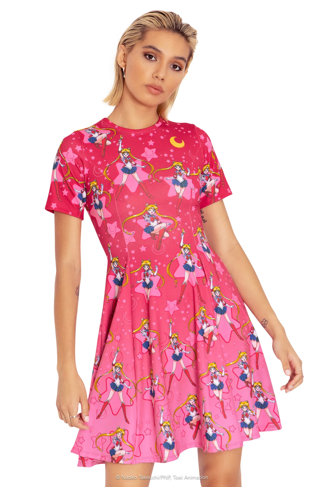 Sailor Moon Longline Evil Tee Dress - Image 6