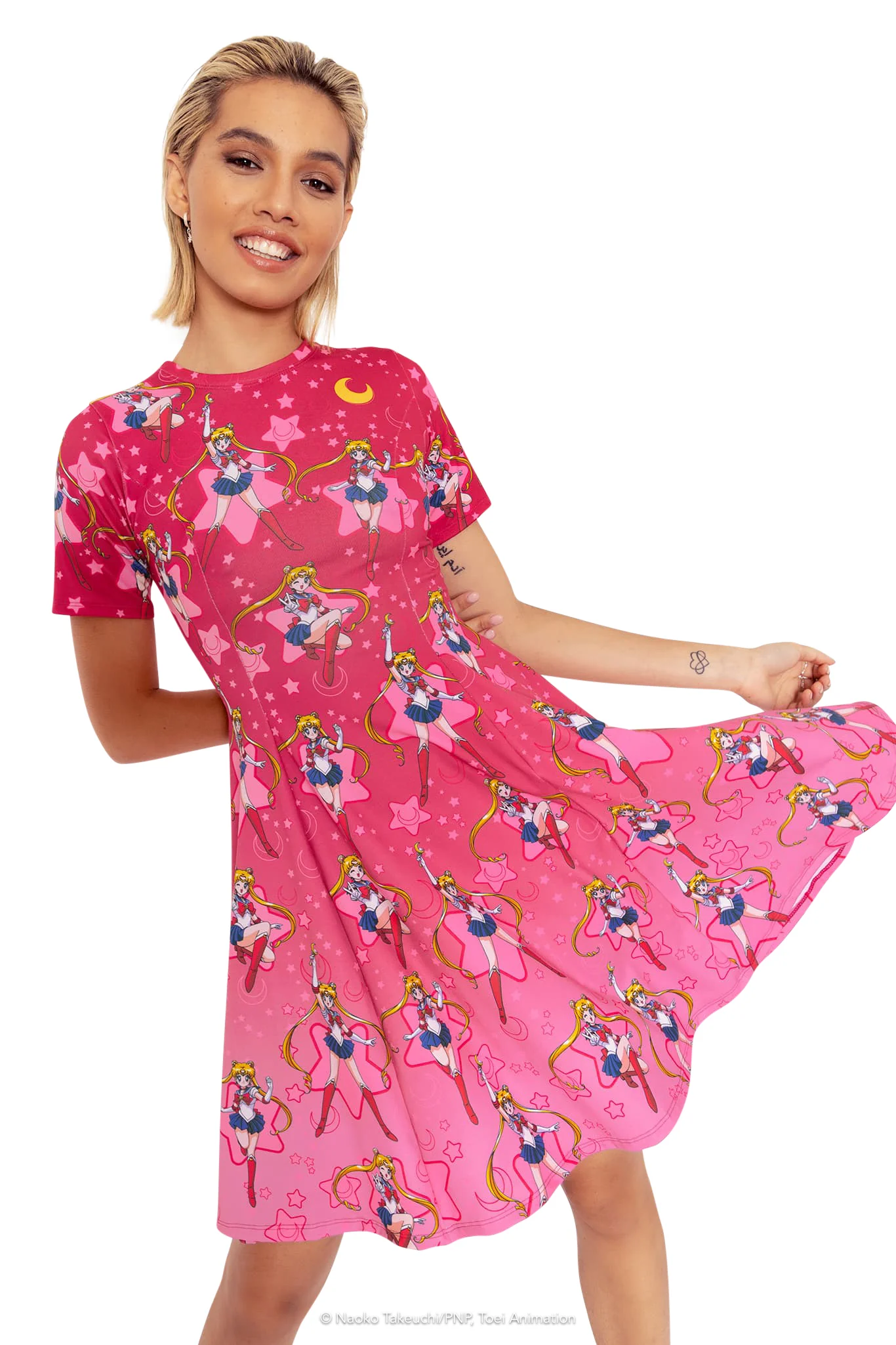 Sailor Moon Longline Evil Tee Dress - Image 7