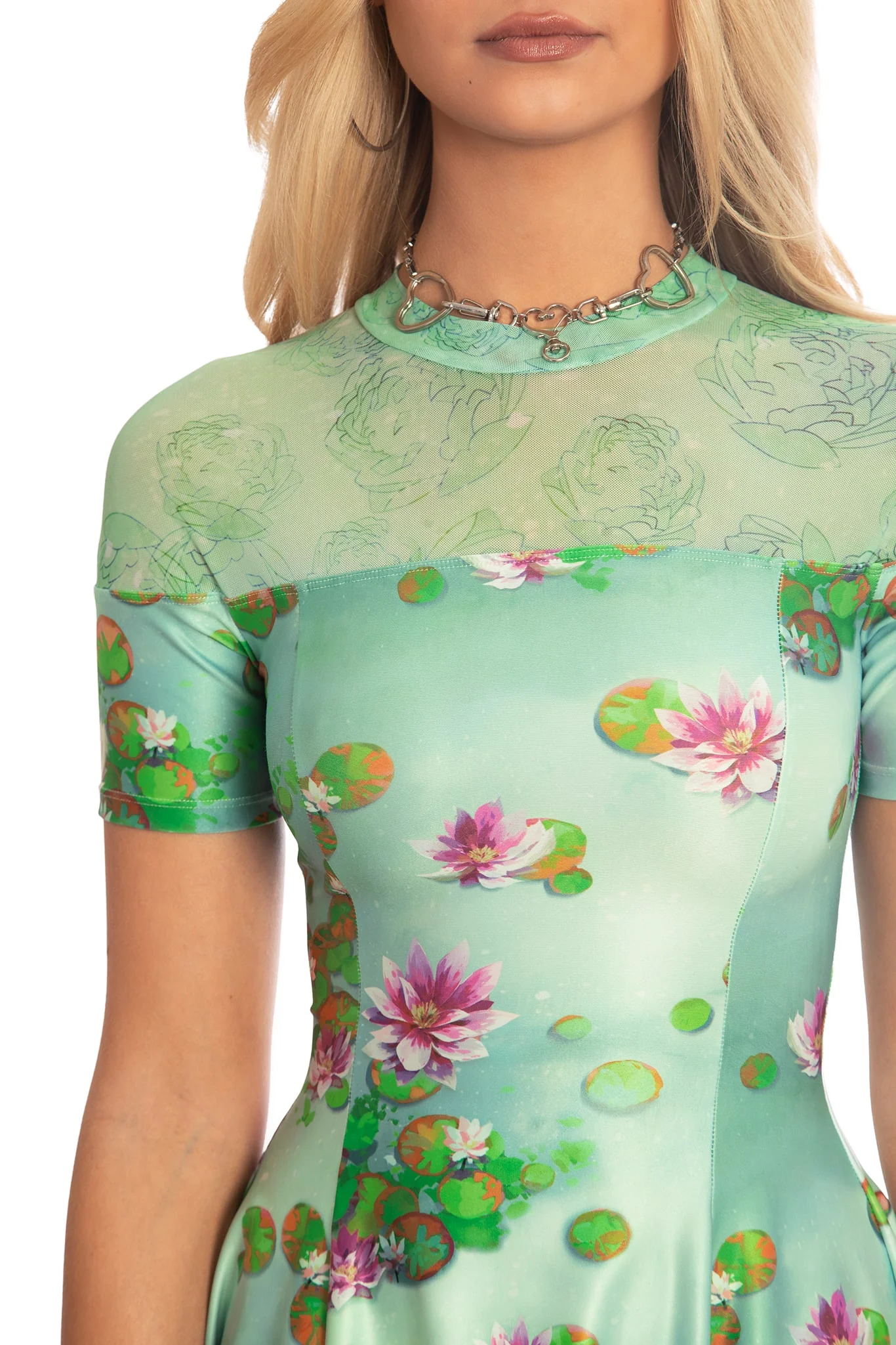 Sanity Check Sheer Splice Evil Tee Dress - Image 4