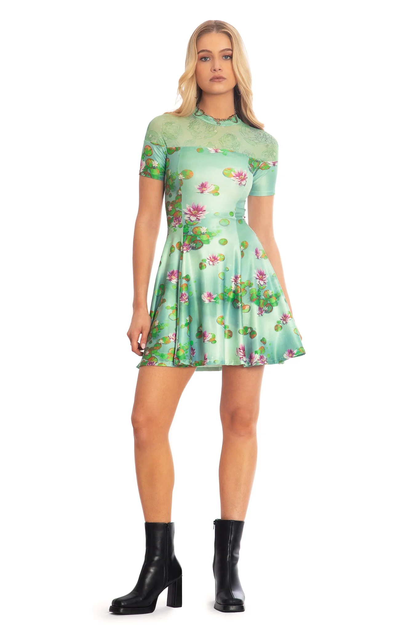 Sanity Check Sheer Splice Evil Tee Dress - Image 7