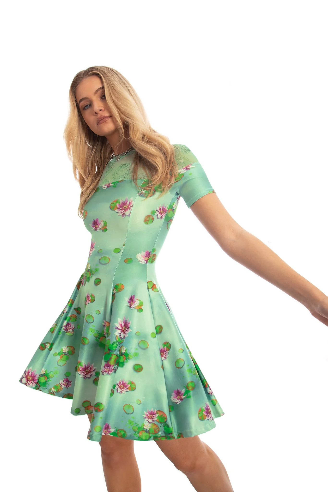 Sanity Check Sheer Splice Evil Tee Dress - Image 9