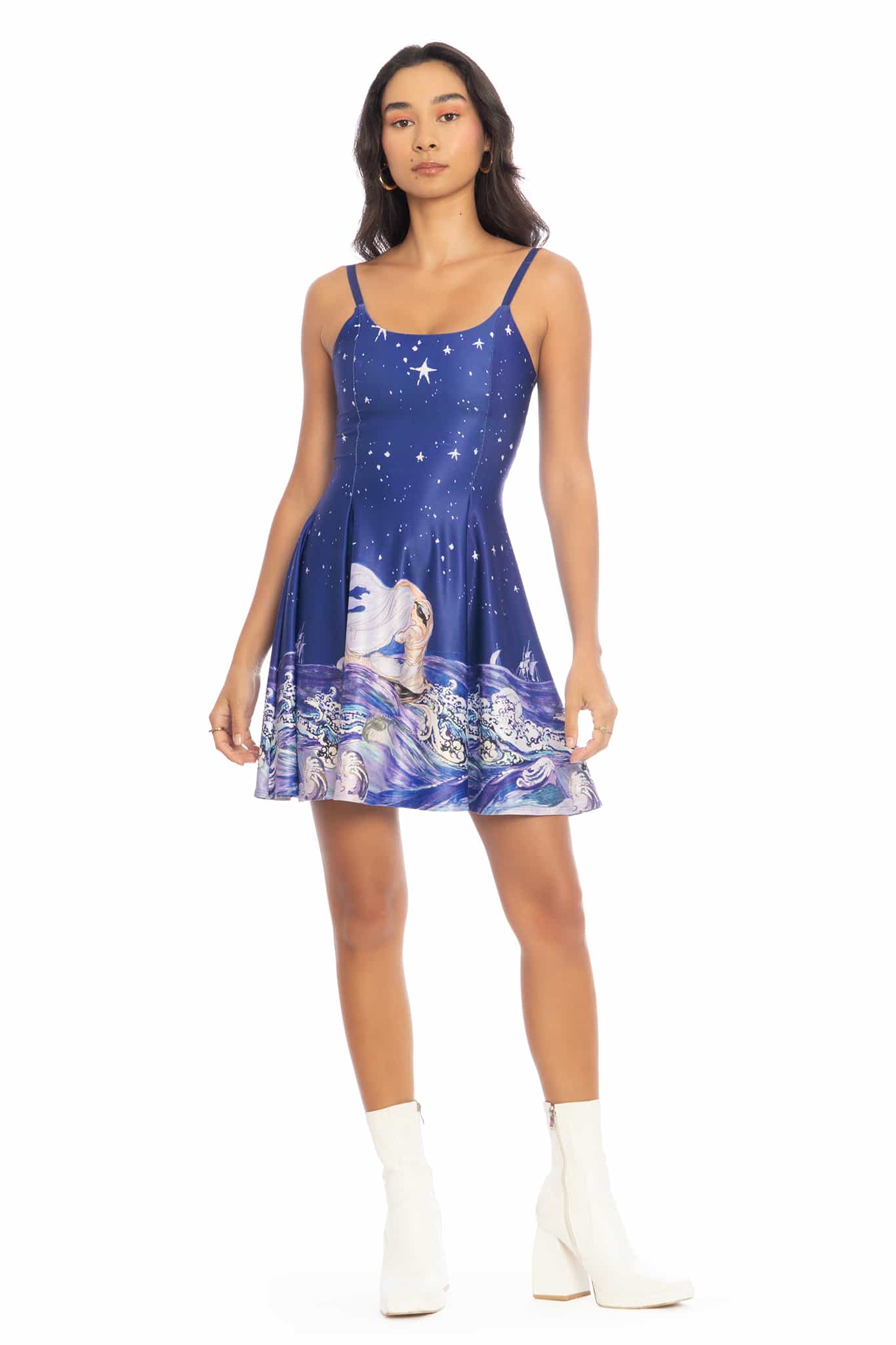 Sea Creatures Scoop Mini Strappy Dress - Image 7
