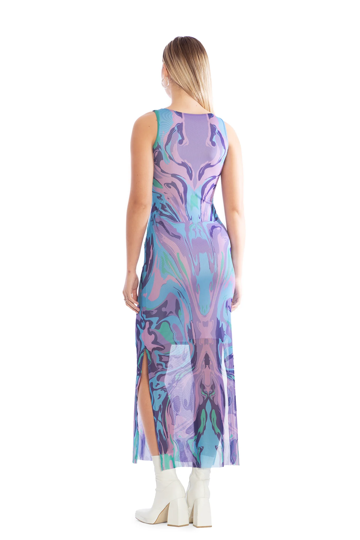 Secrets Of The Sea Sheer Column Maxi Dress - Image 2