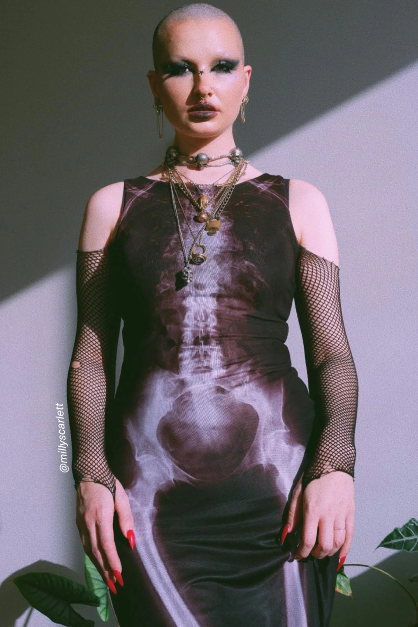See Right Through Me Sheer Column Maxi Dress - Image 3