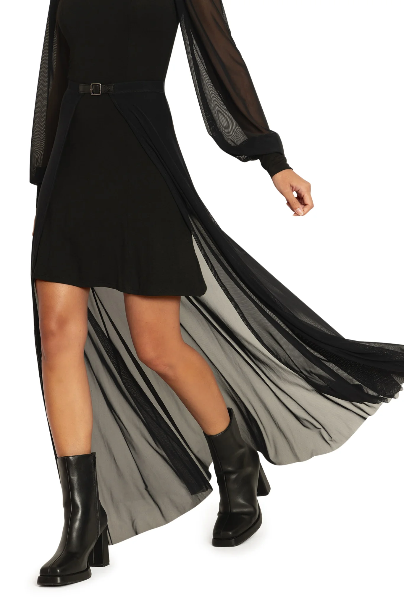 Sheer Overlay Maxi Skirt - Image 4