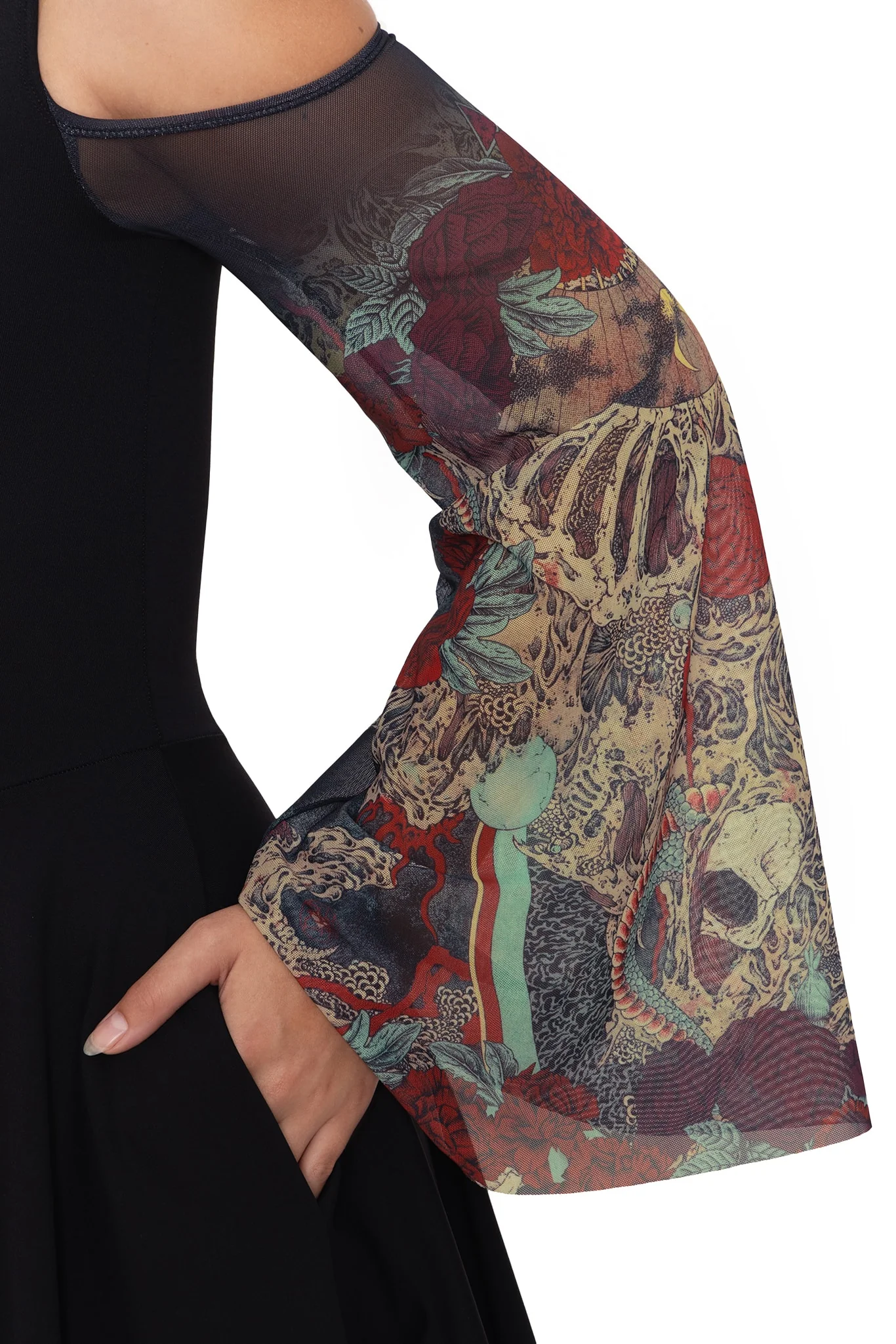 Shu-Ra Sheer Sleeve Matte Tank Dress - Image 4