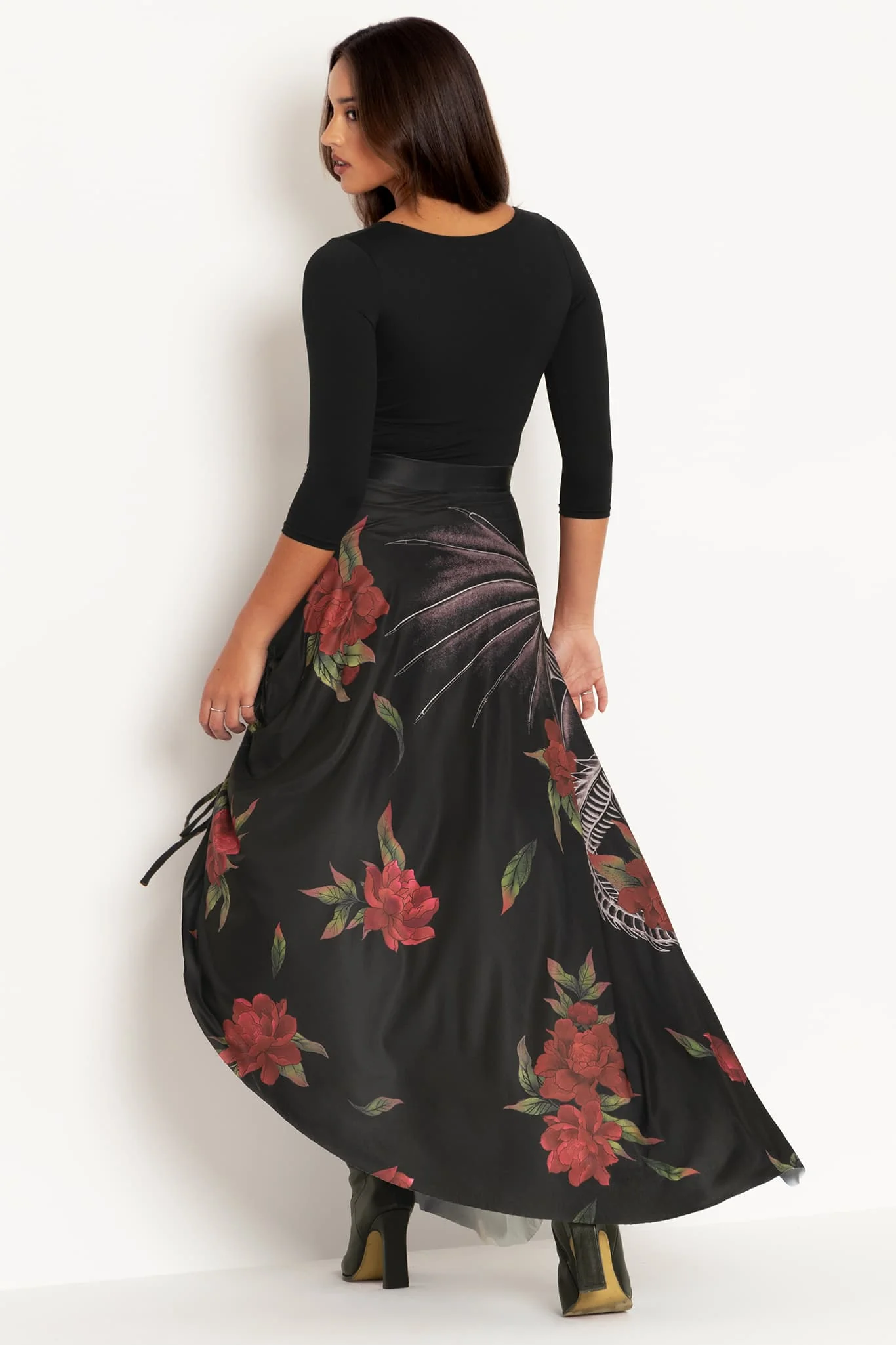 Skeletal Dragon Strung Side Maxi Skirt - Image 3