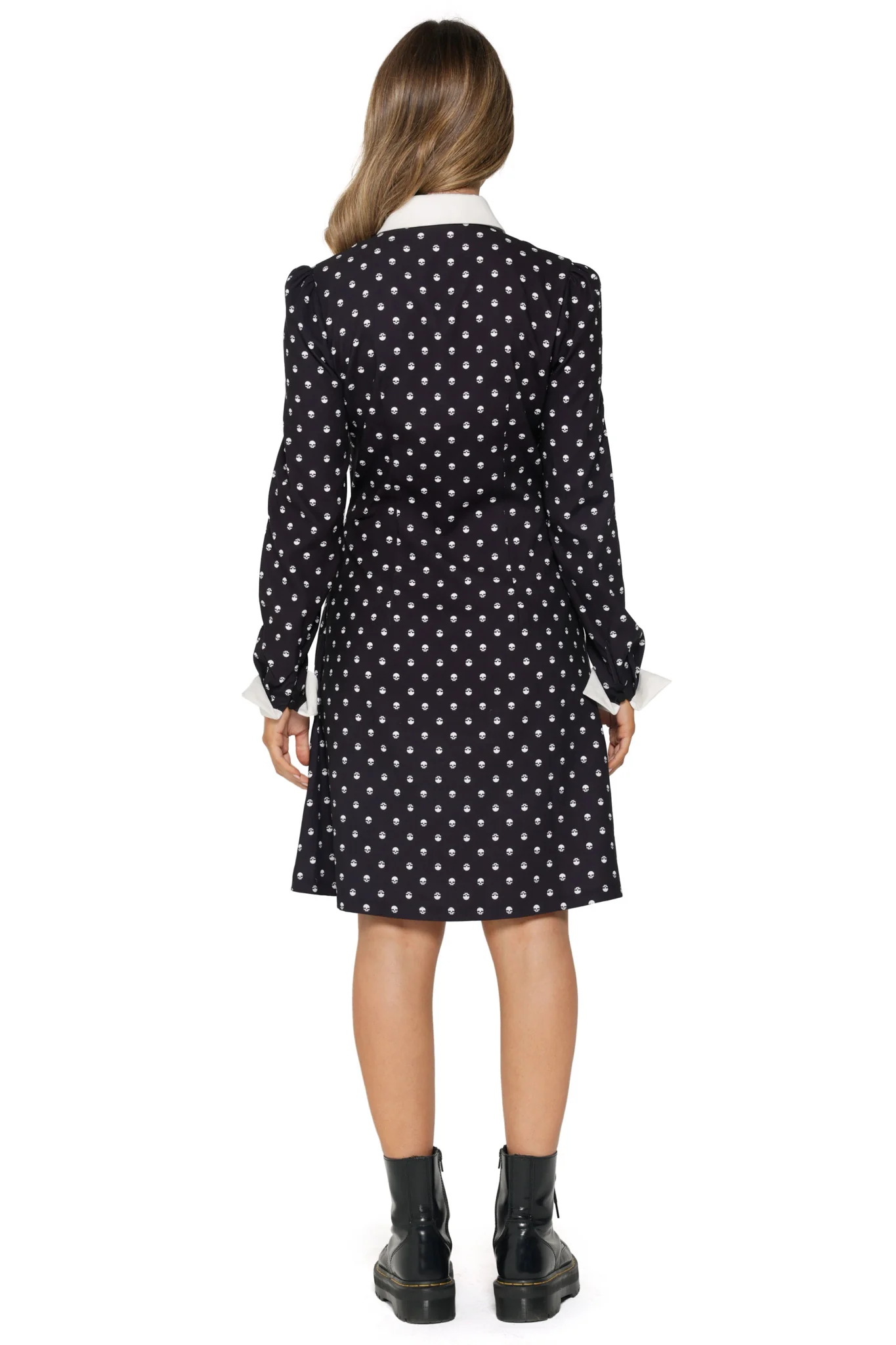Skully Dot Long Sleeve Dress - Image 6