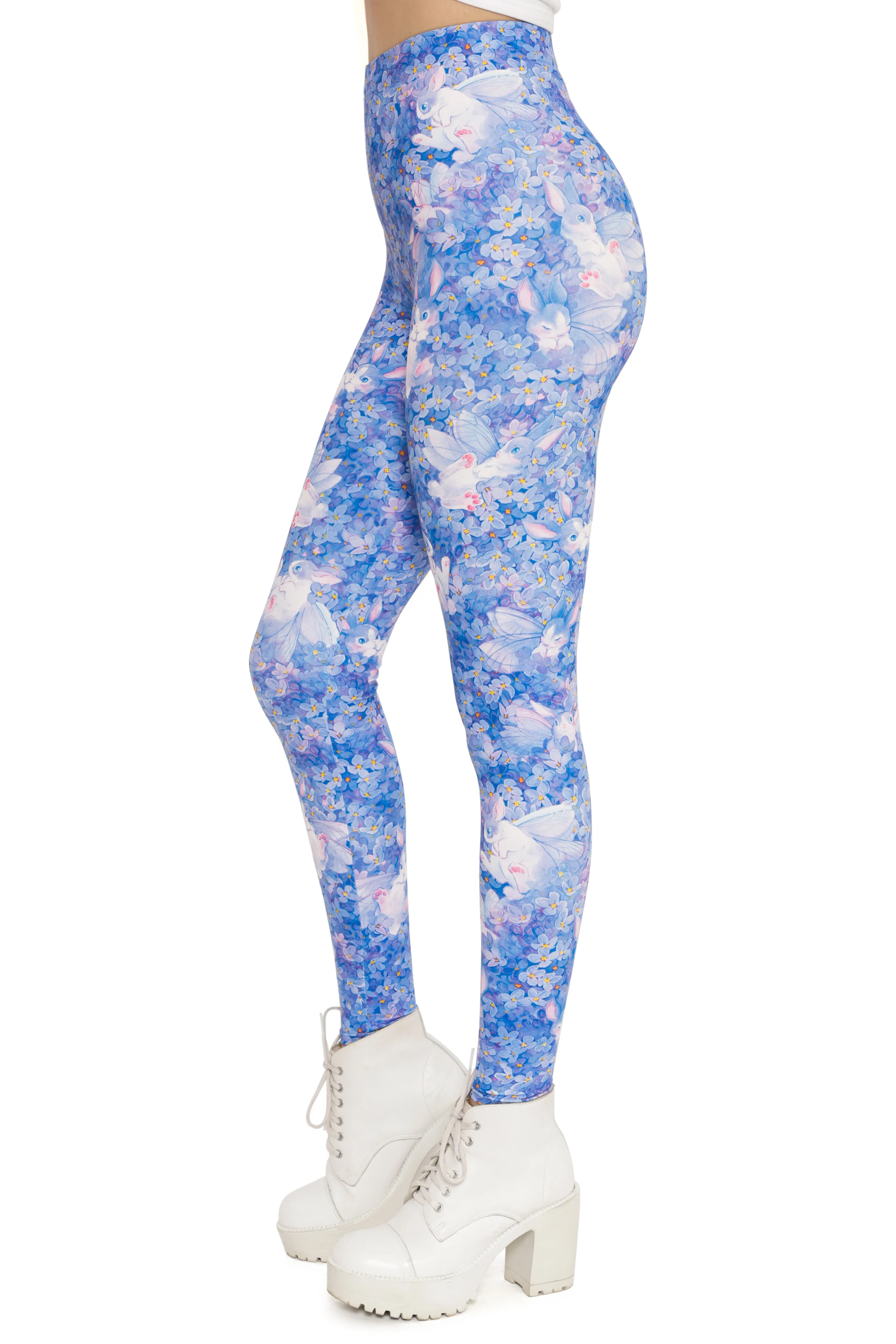 Skvader Among The Flowers High Waisted Matte Finish Leggings - Image 4