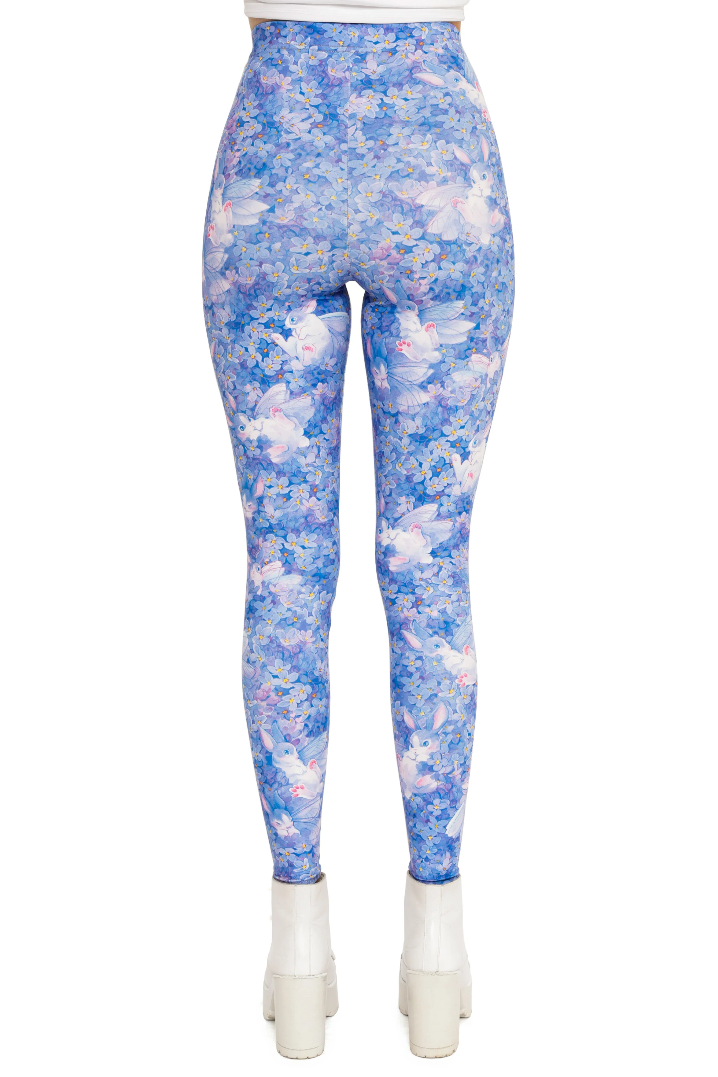 Skvader Among The Flowers High Waisted Matte Finish Leggings - Image 5