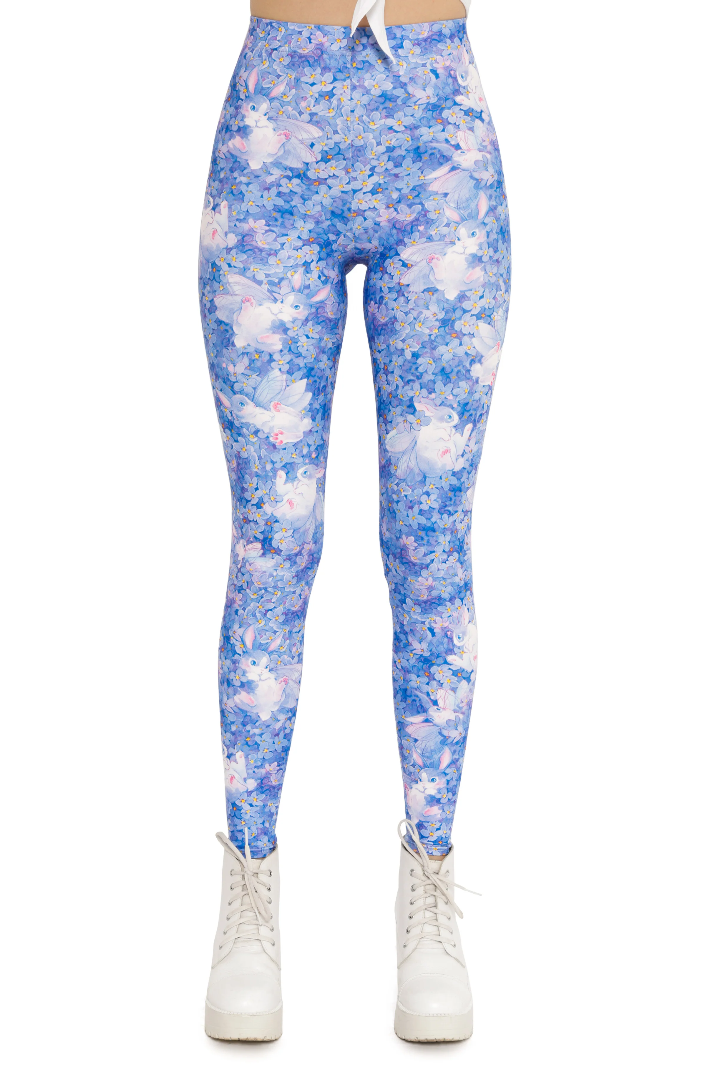 Skvader Among The Flowers High Waisted Matte Finish Leggings - Image 6