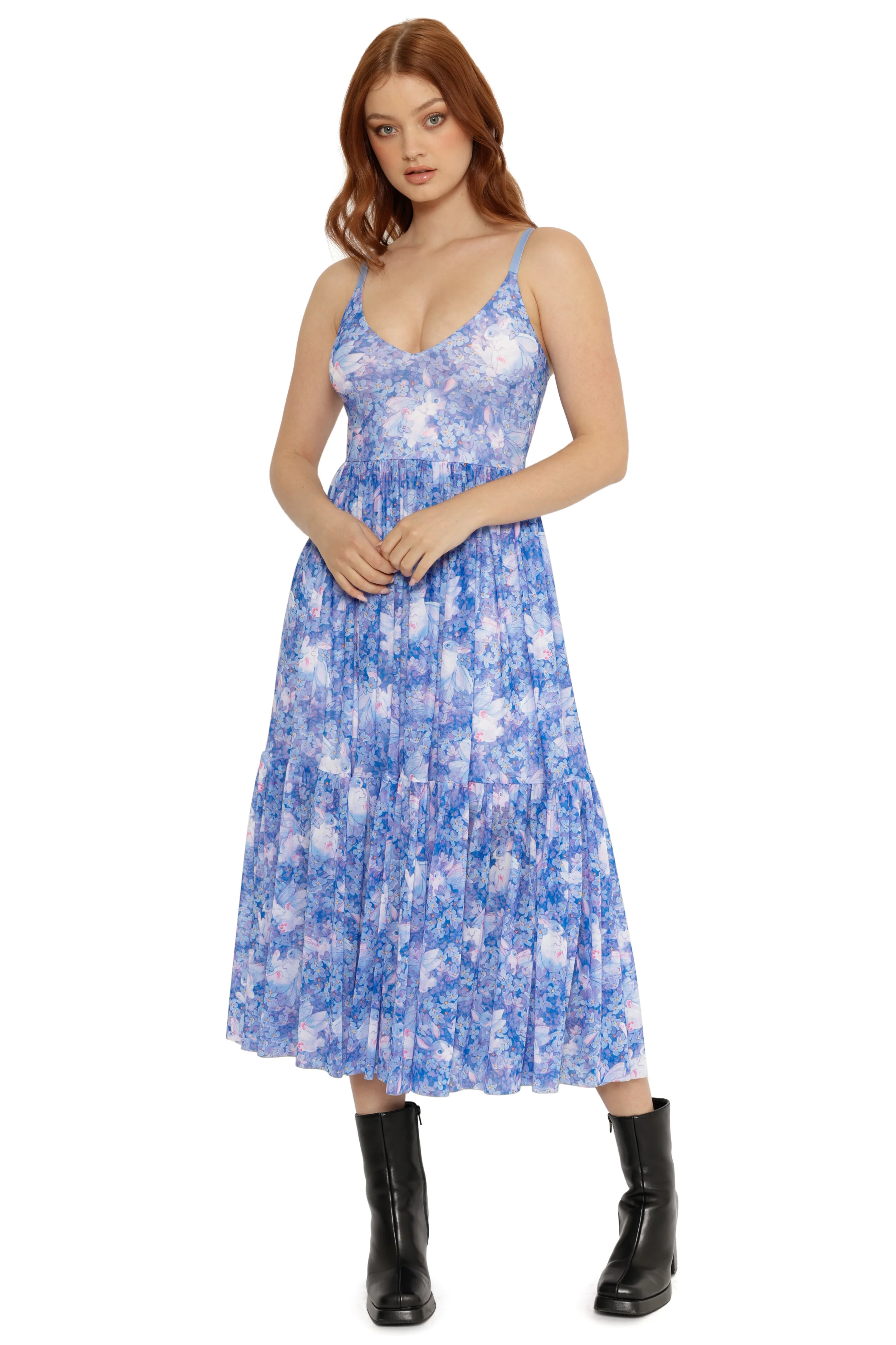 Skvader Among The Flowers Sheer Midaxi Dress - Image 6
