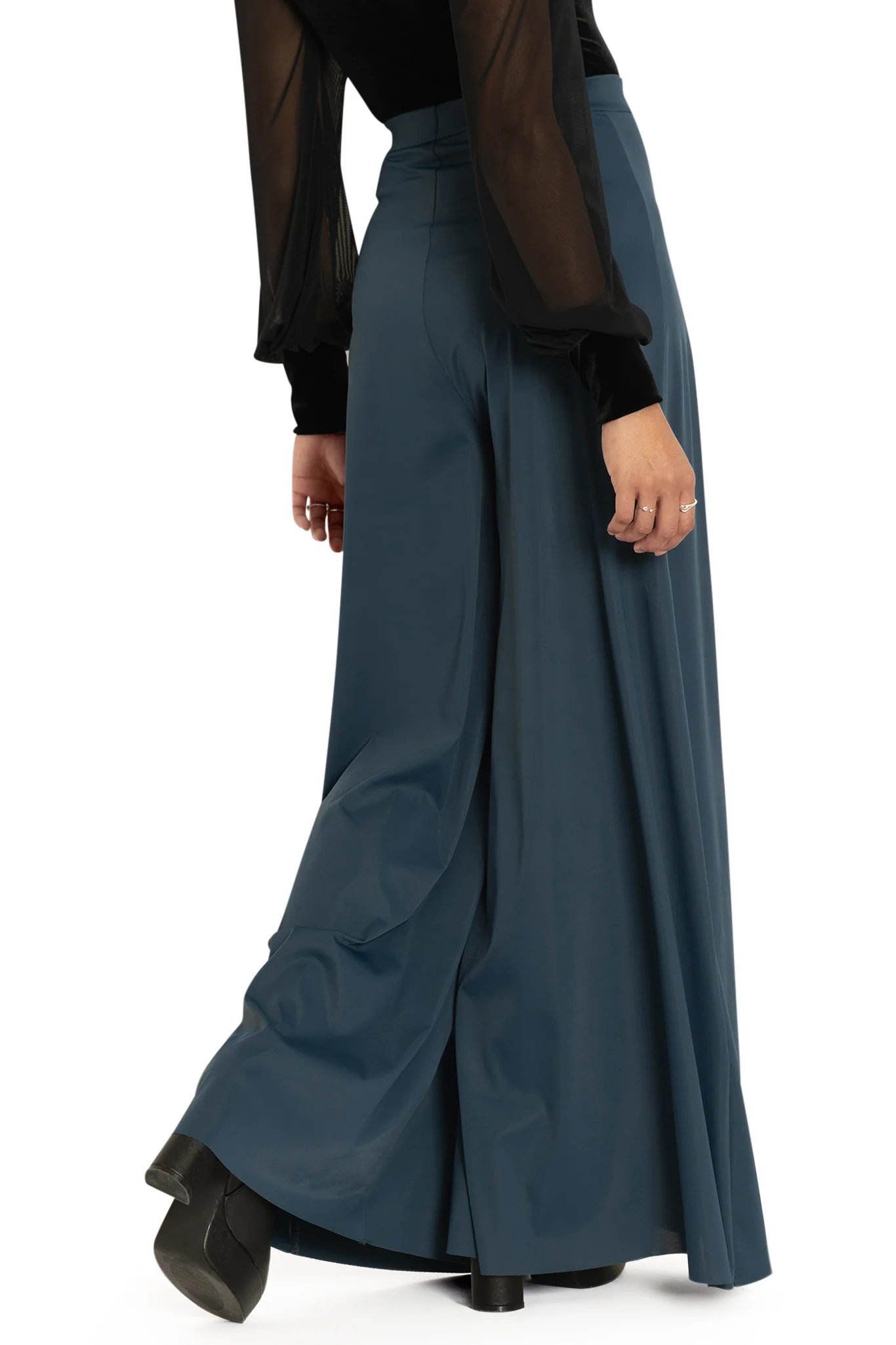 Sleek Teal Palazzo Pants - Image 2