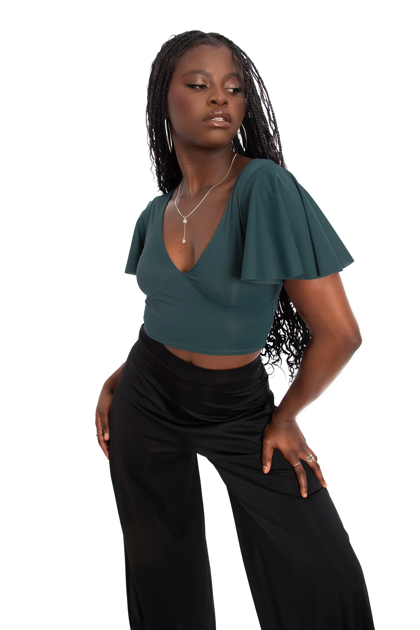 Sleek Teal Rio Marilyn Top - Image 7