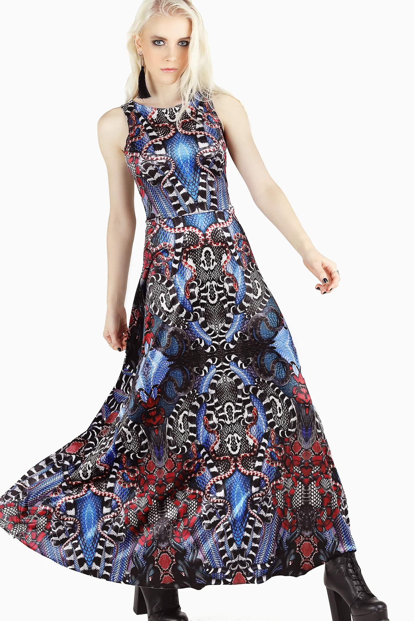 Snakaleidoscope Velvet Princess Maxi Dress