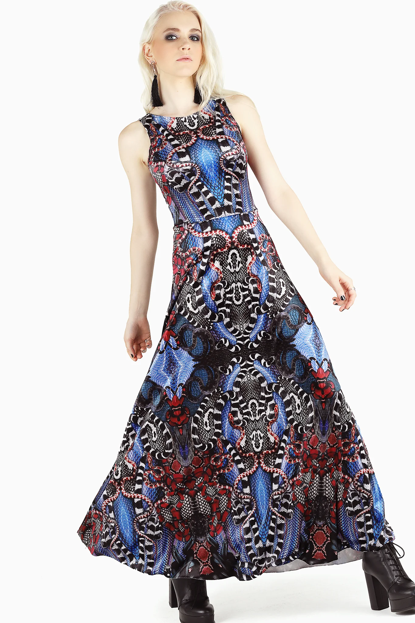 Snakaleidoscope Velvet Princess Maxi Dress - Image 5