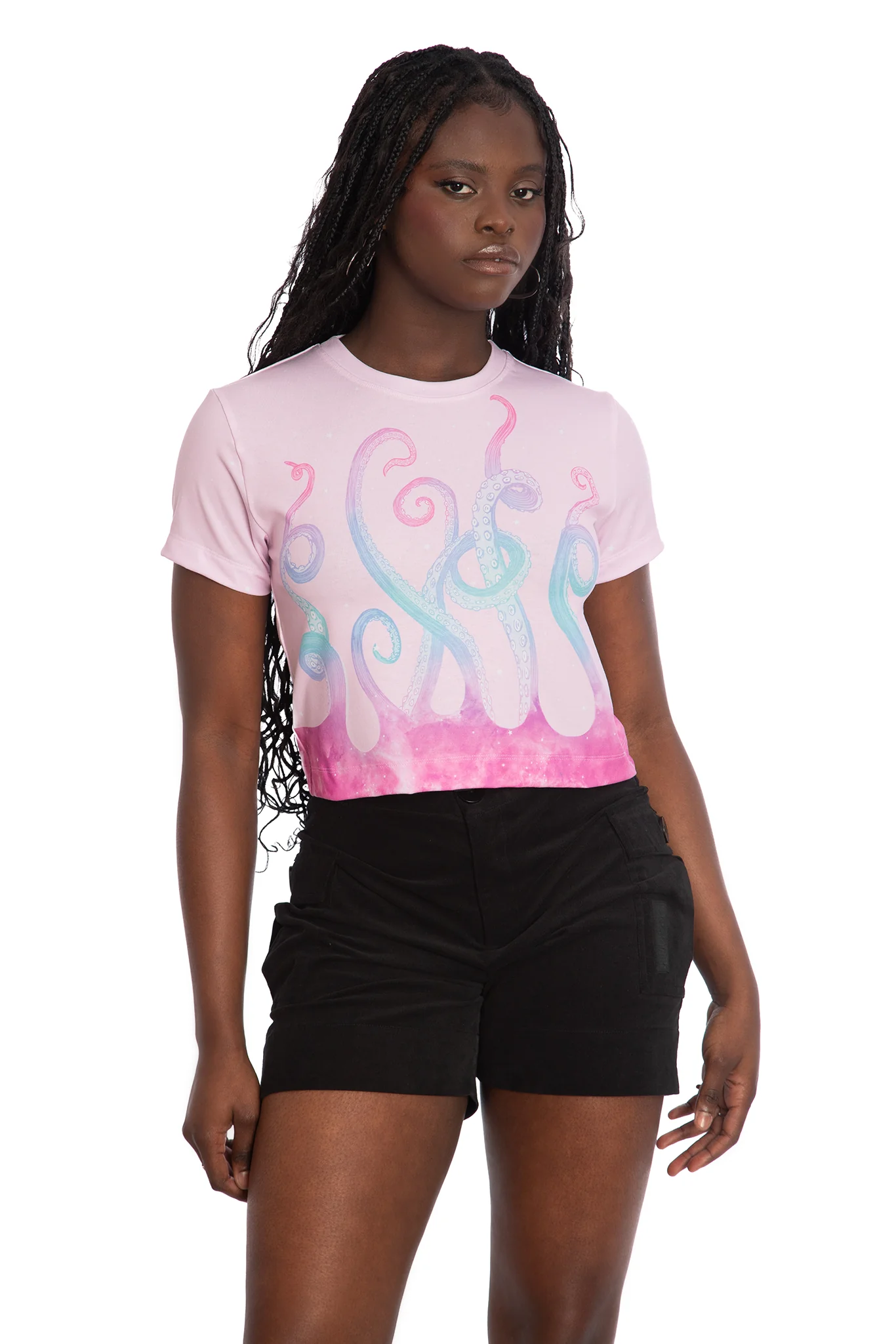 Space Tentacles Pastel Cropped Tee - Image 5