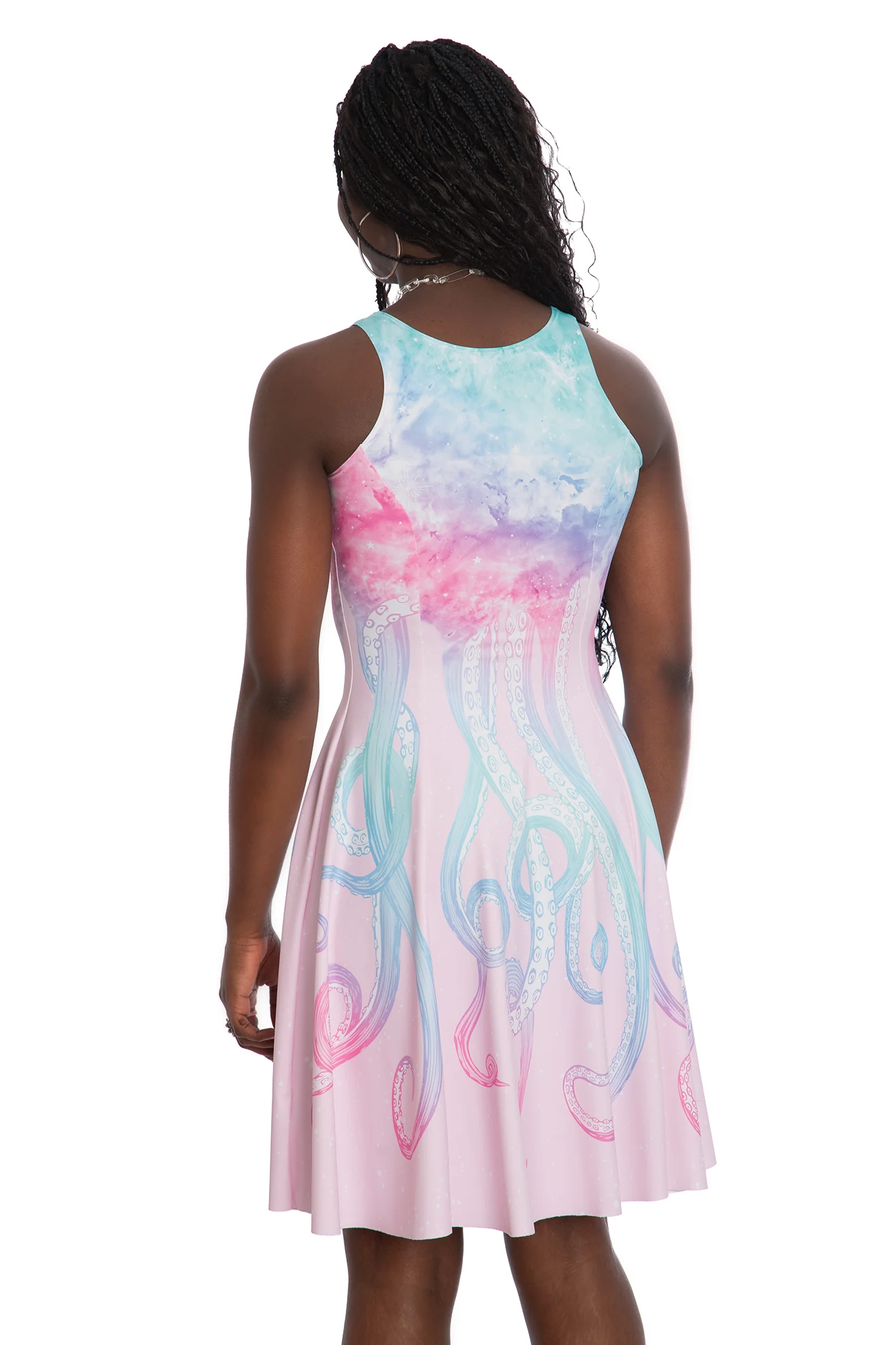 Space Tentacles Pastel Evil Longline Dress - Image 2