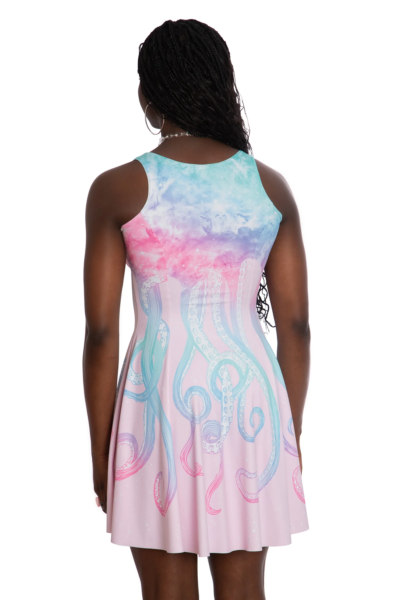 Space Tentacles Pastel Evil Skater Dress - Image 2