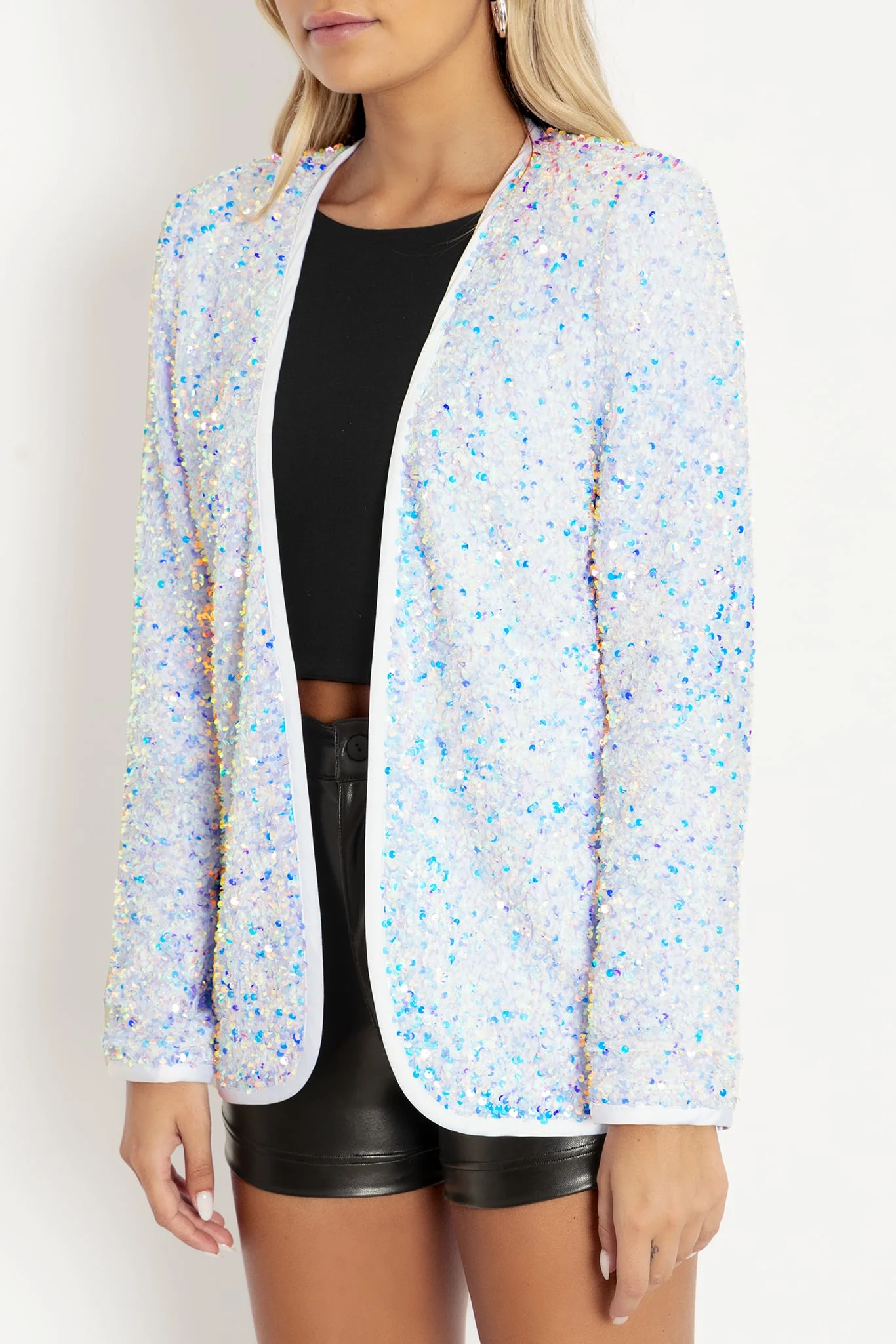 Sparkle Sparkle Holo Sequin Velvet Blazer - Image 5