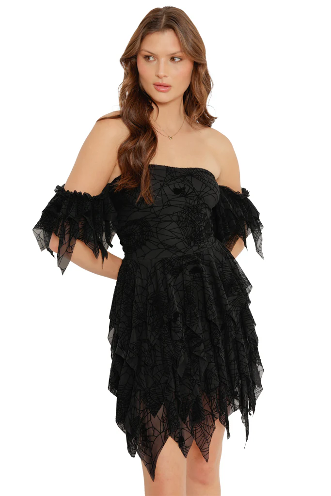 Spider Web Handkerchief Skater Dress - Image 5