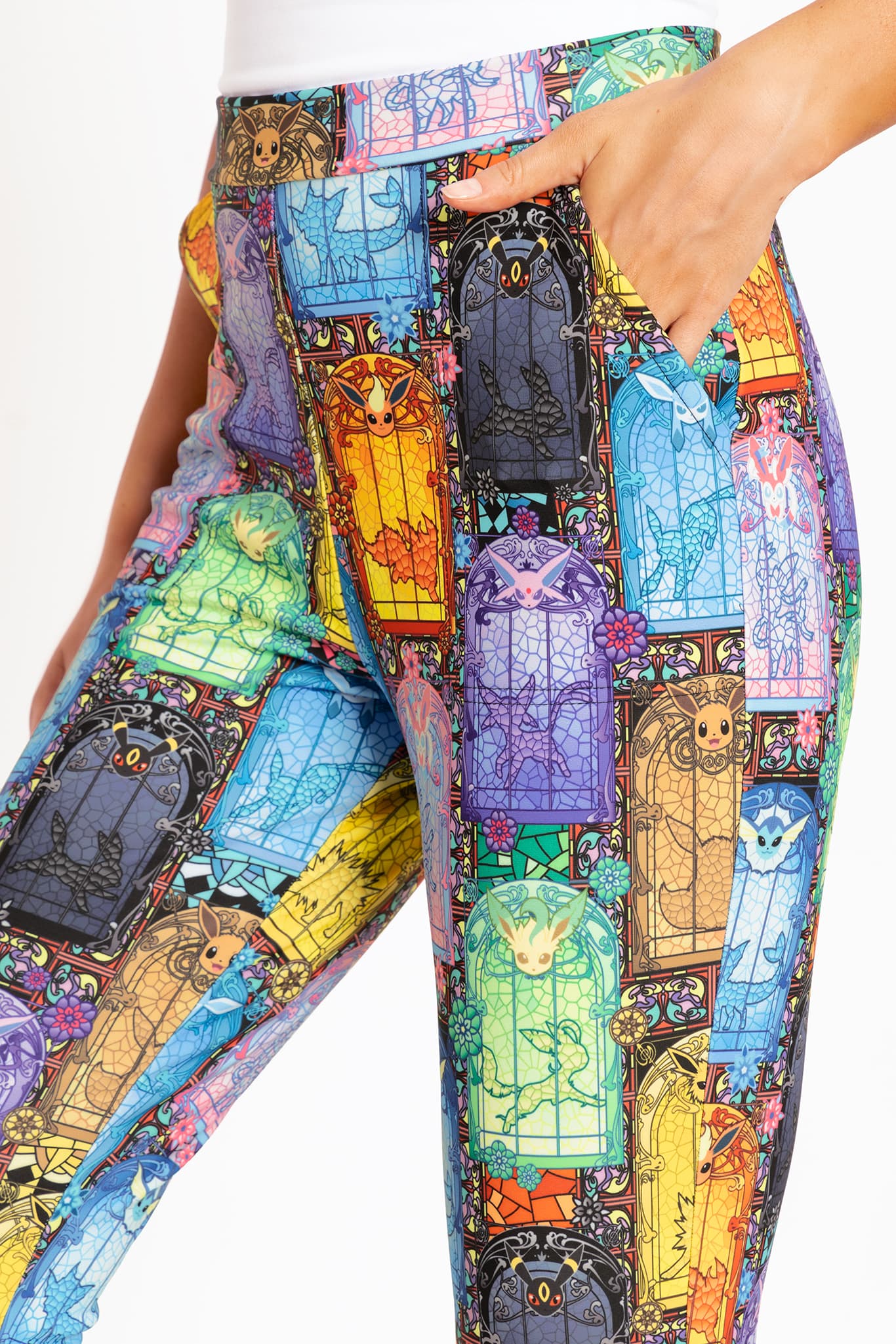 Stained Glass Eevee Cuffed Pants - Image 2