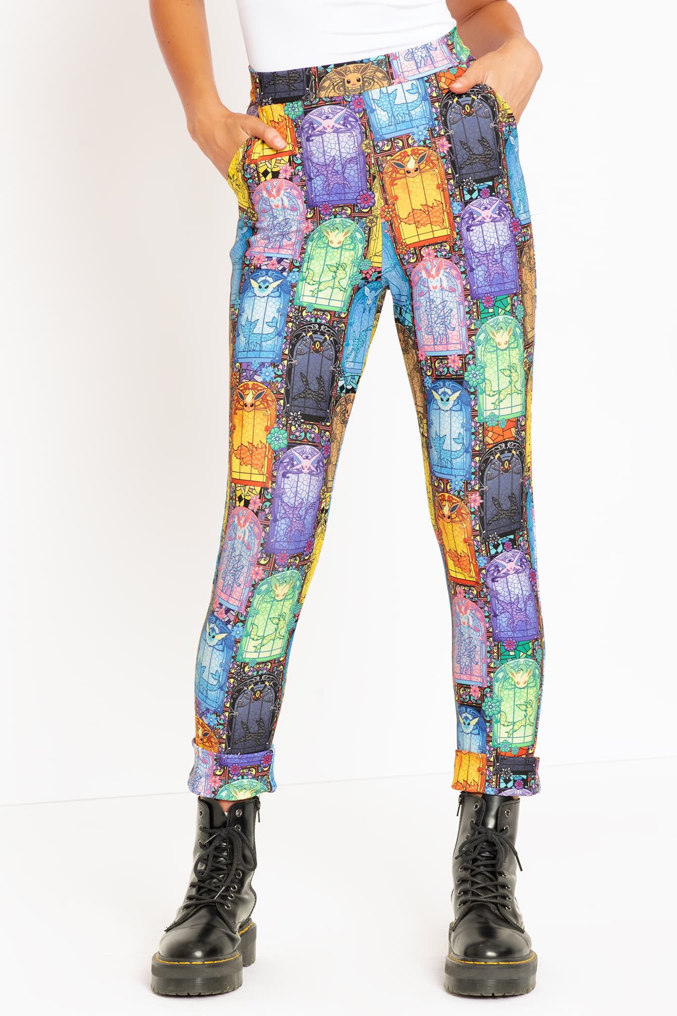 Stained Glass Eevee Cuffed Pants - Image 4
