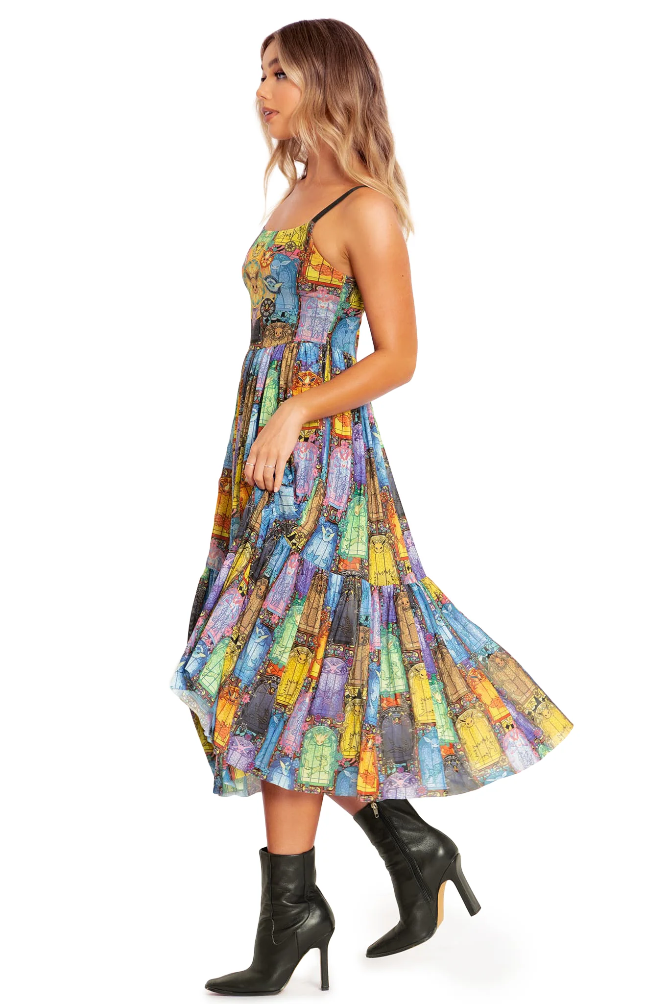 Stained Glass Eevee Scoop Sheer Midaxi Dress - Image 6