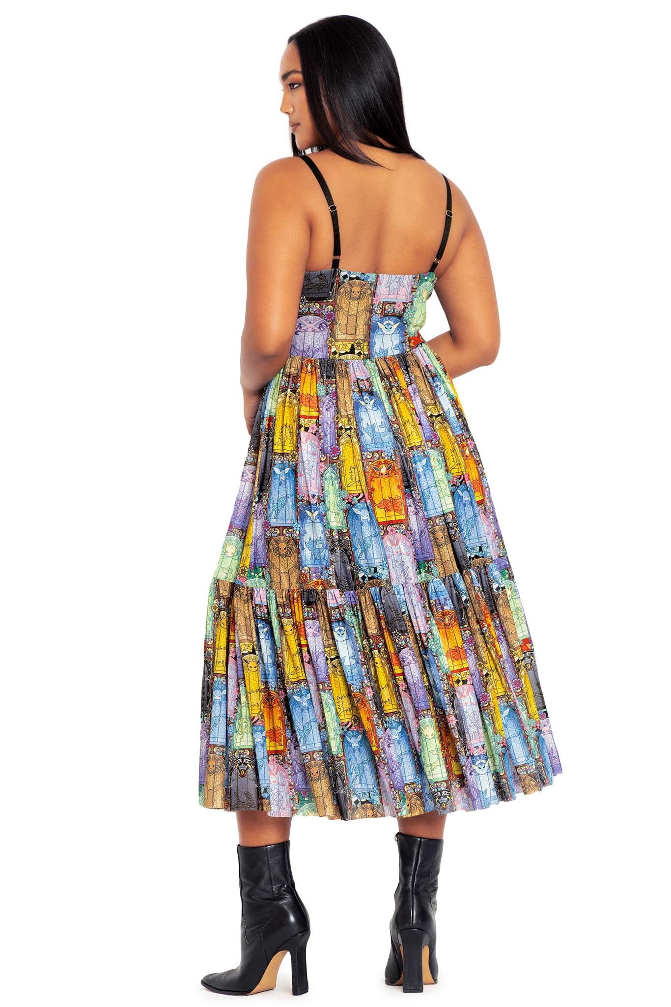 Stained Glass Eevee Scoop Sheer Midaxi Dress - Image 7