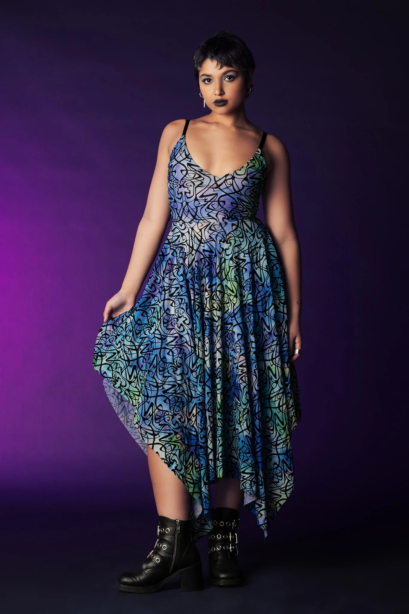 Stained Glass Zaun Handkerchief Dress