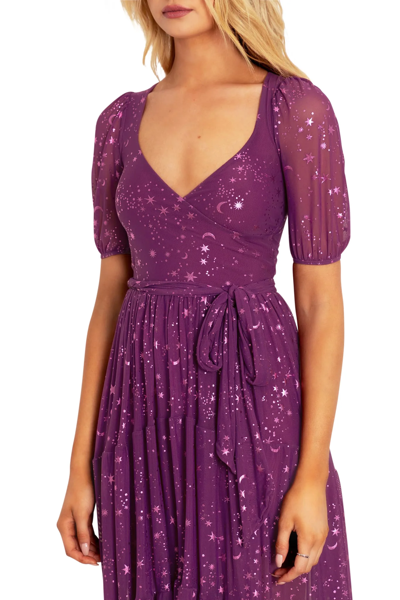 Stardom Pink Wrap Midaxi Dress - Image 3