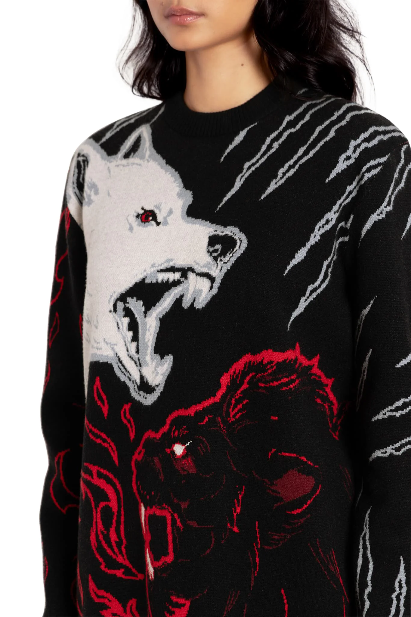 Stark Vs Lannister Oversized Knit Sweater - Image 3
