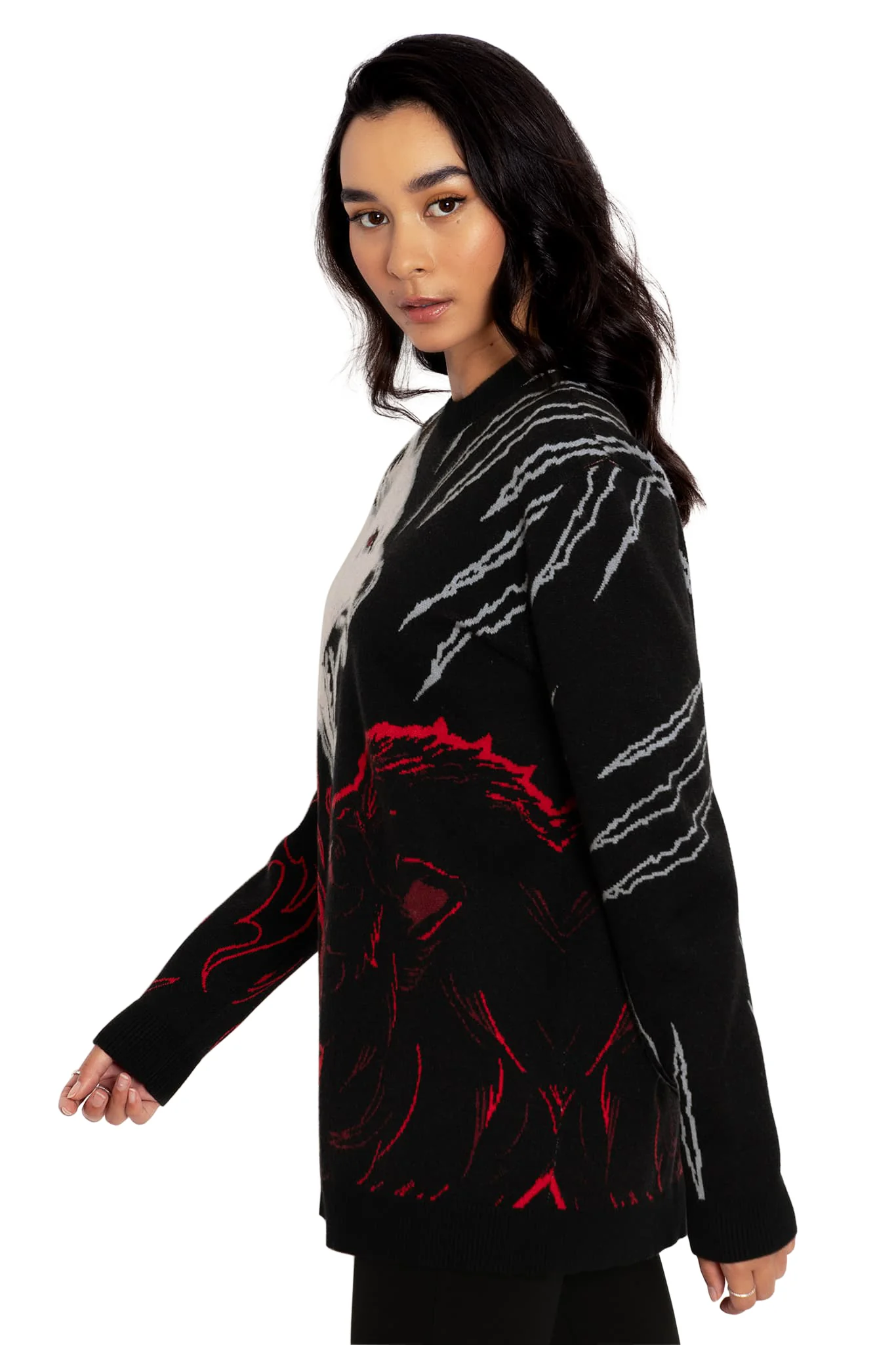Stark Vs Lannister Oversized Knit Sweater - Image 4