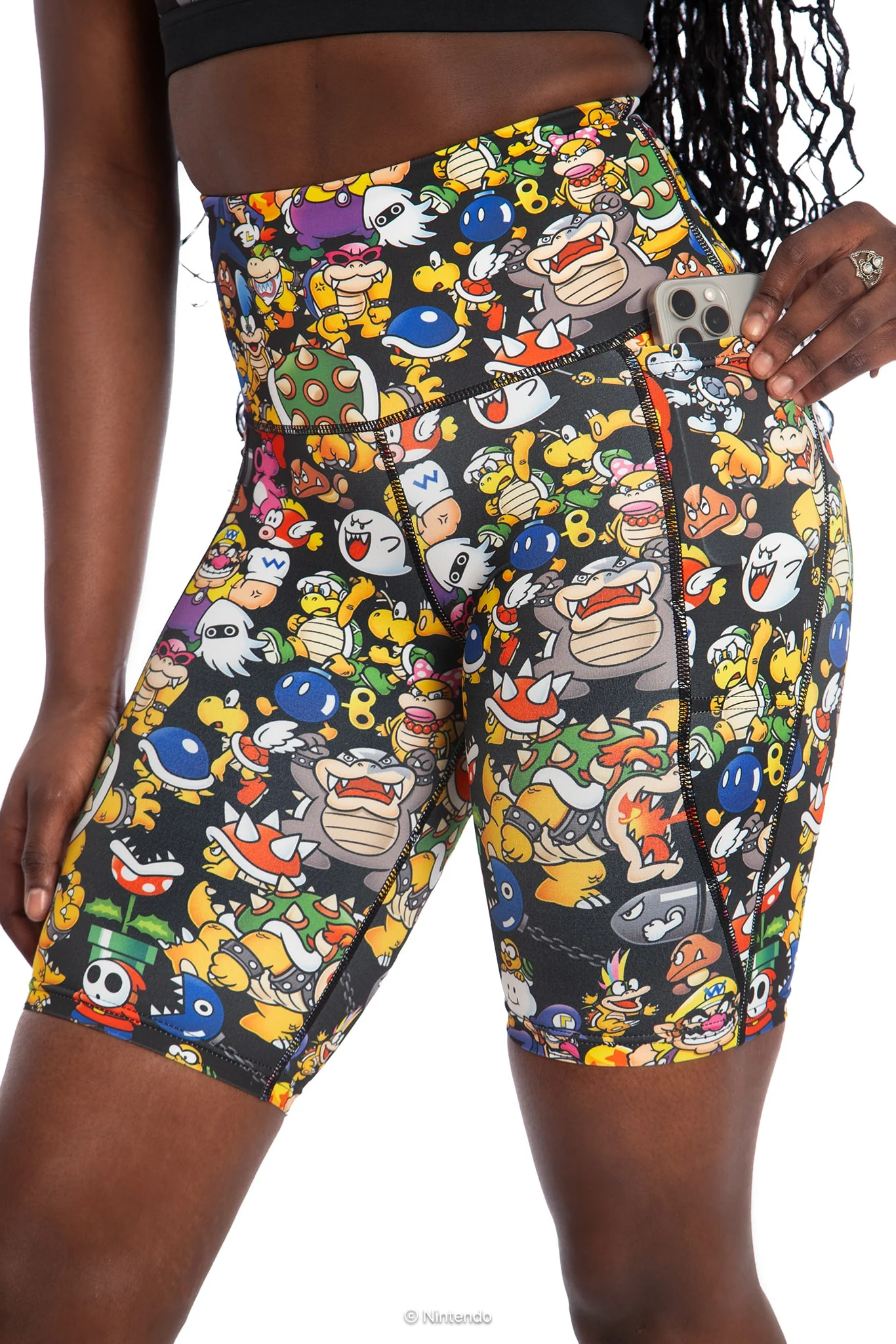 Super Mario Enemies High Waisted Bike Pants - Image 4