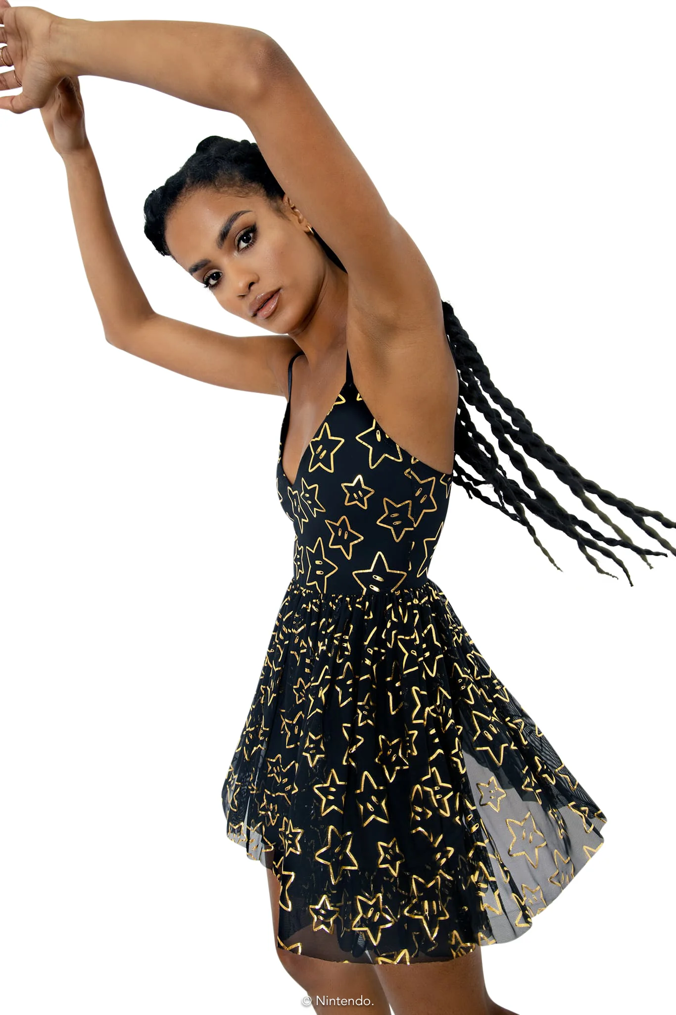 Super Stars Sheer Tier Dress - Image 6
