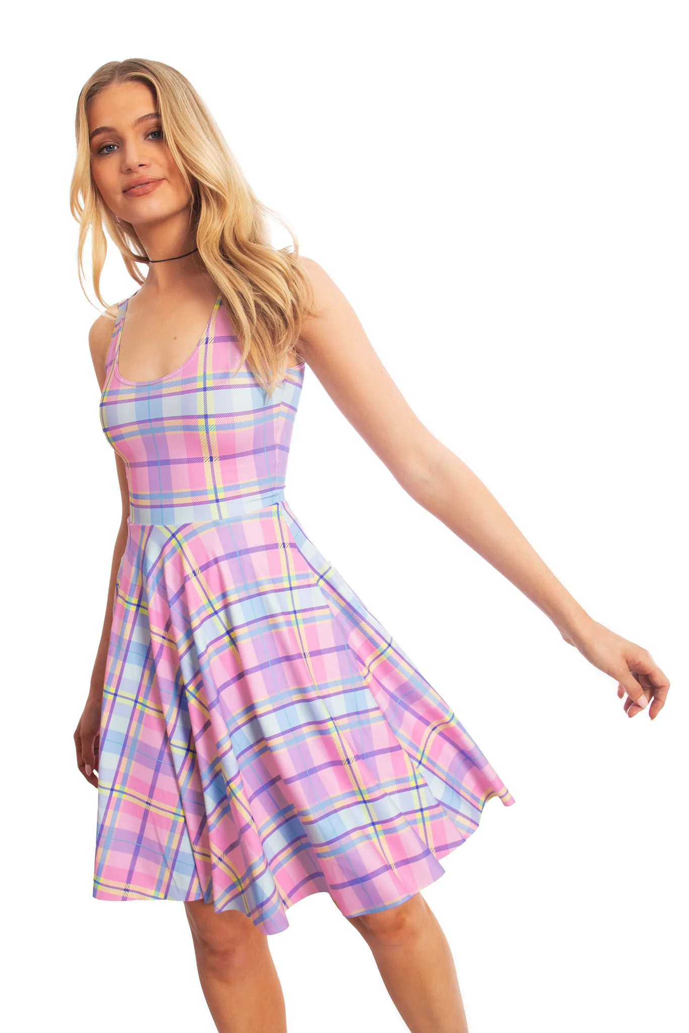 Tartan Candy Scoop Longline Dress - Image 8